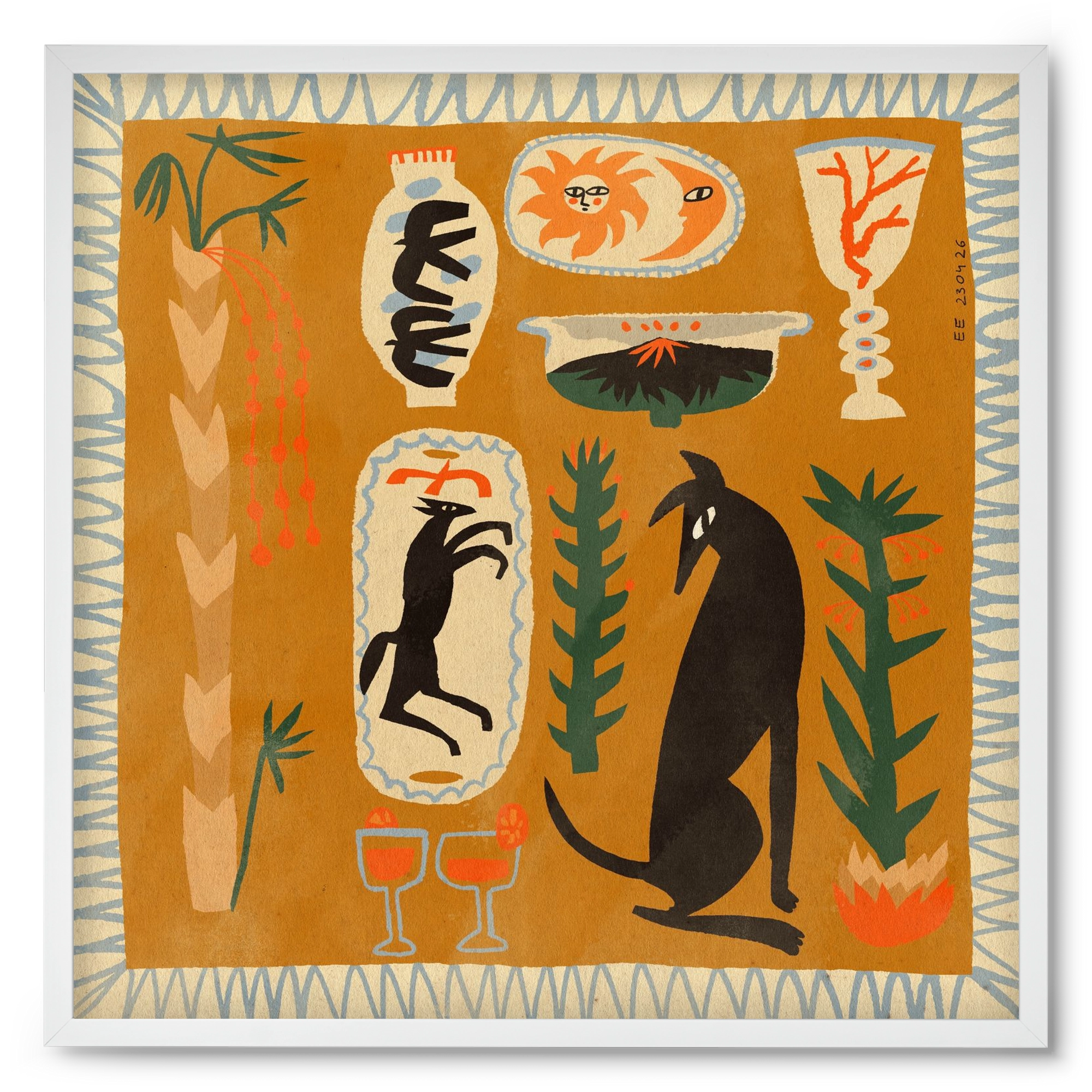 Palermo, 50x50 cm (50x50 cm), Fehér keret