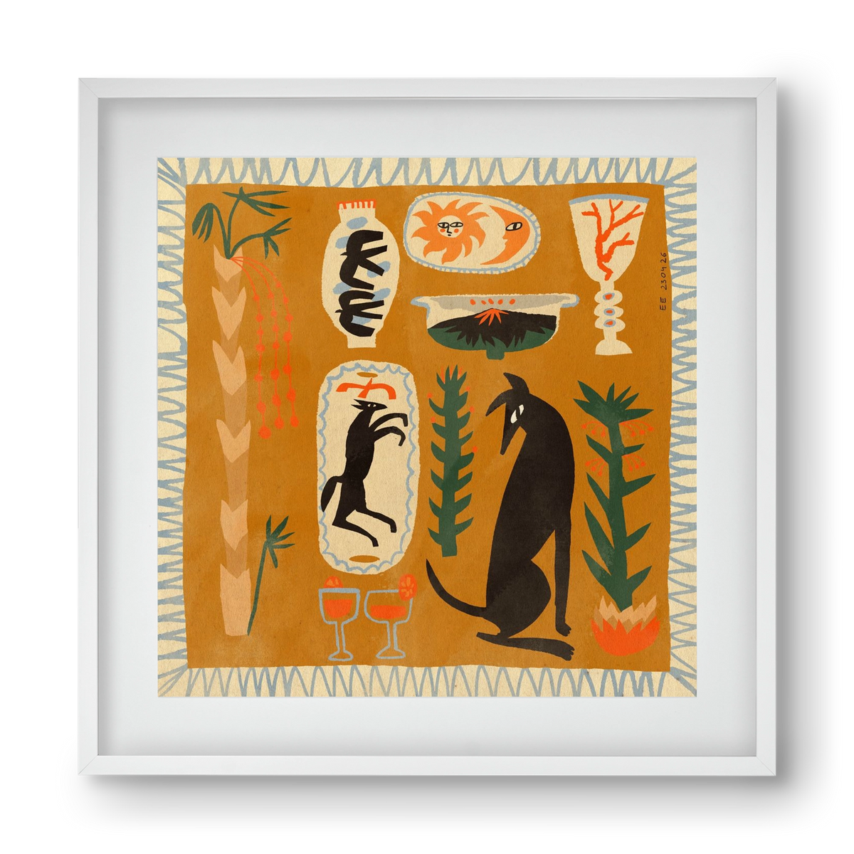 Palermo, 40x40 cm (30x30 cm), Fehér keret, paszpartuval