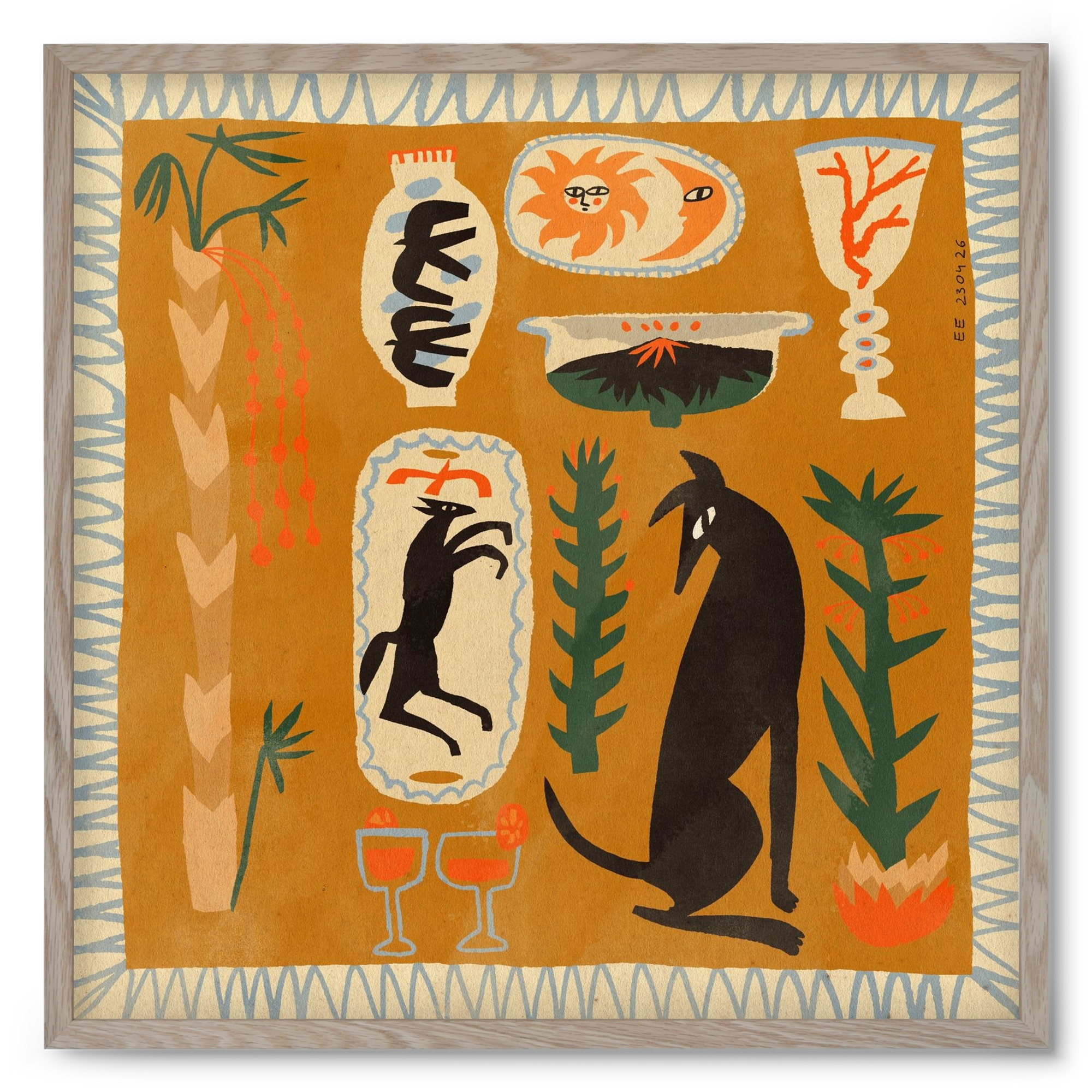 Palermo, 50x50 cm (50x50 cm), Tölgy keret