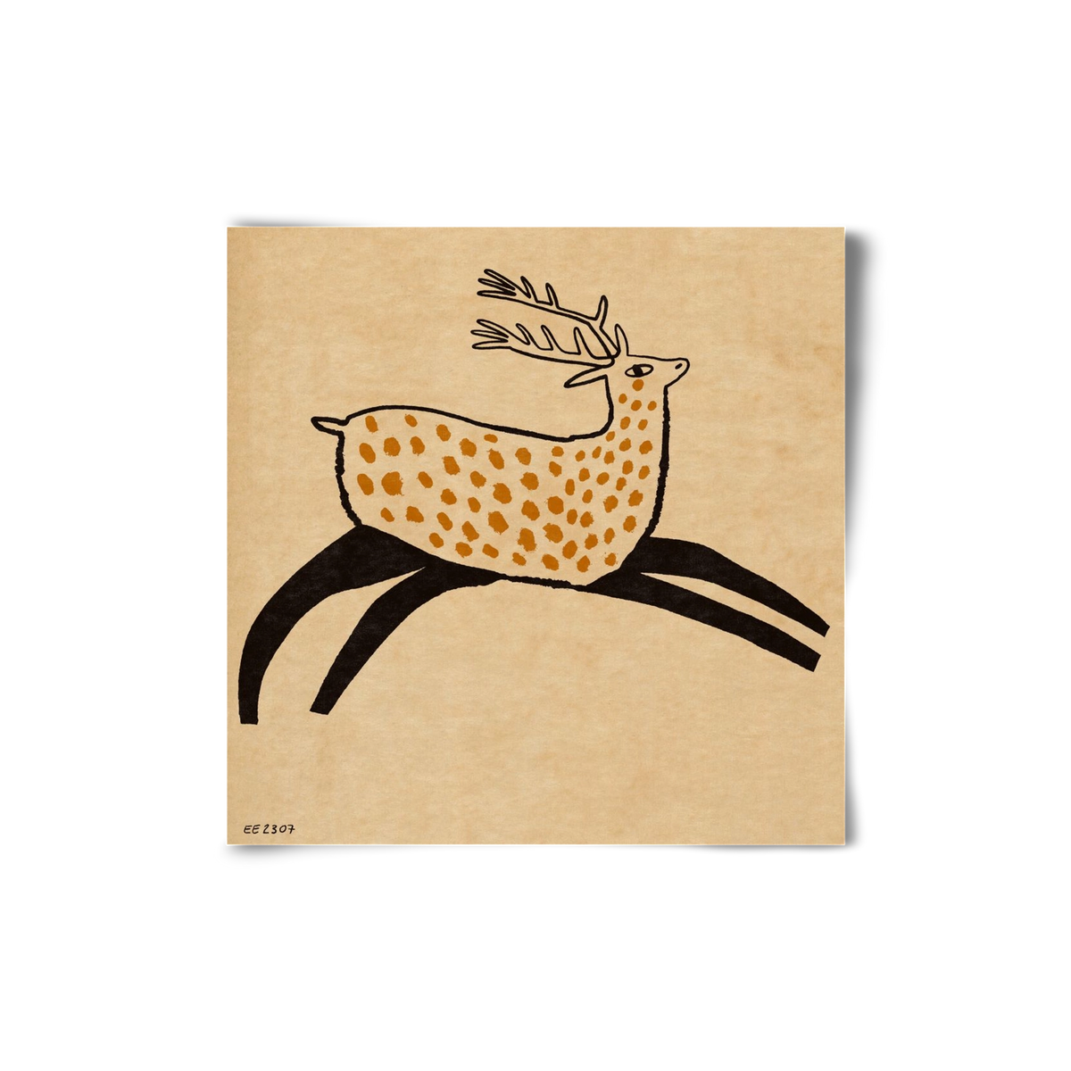 Sacred deer from Nara, 20x20 cm, Keret nélkül