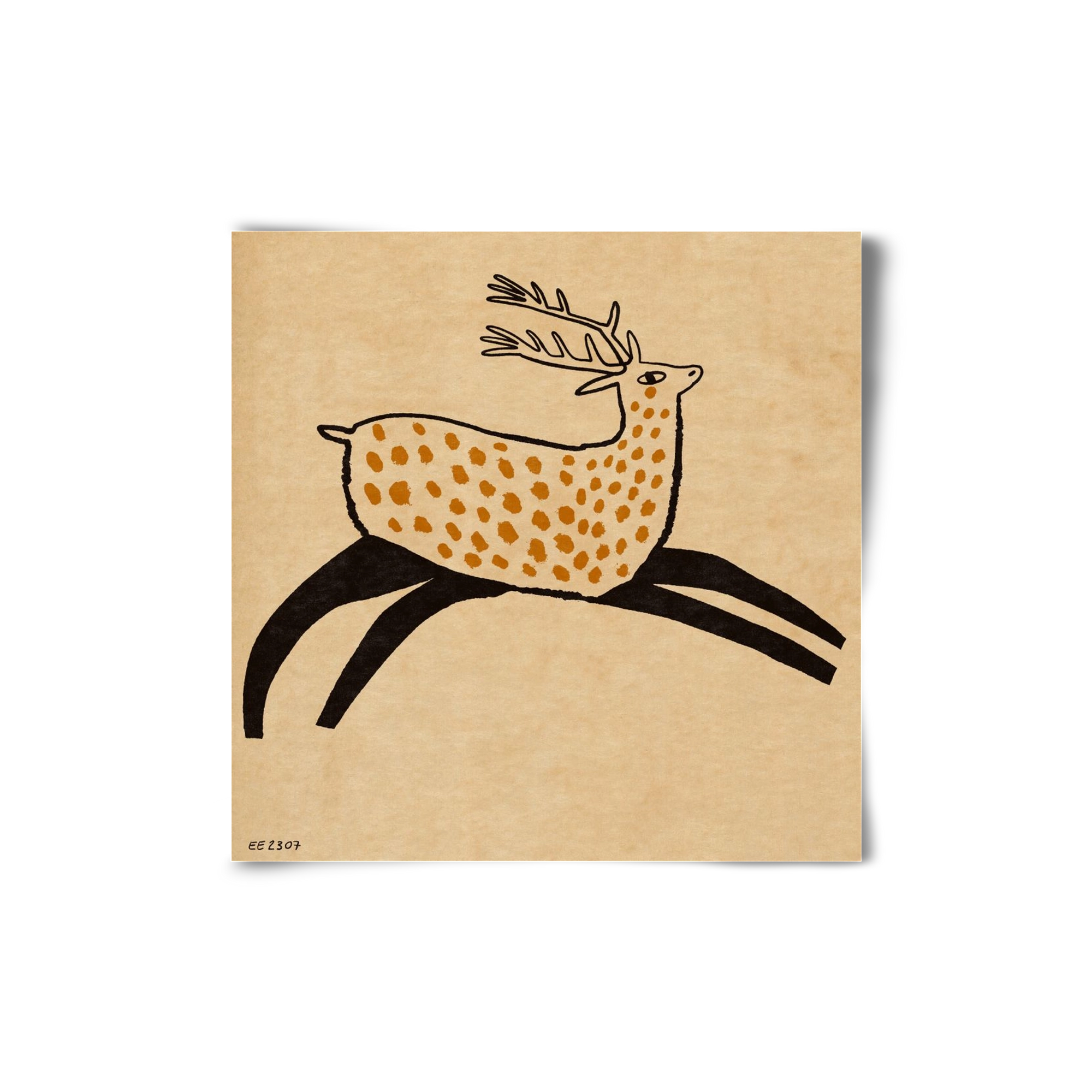 Sacred deer from Nara, 20x20 cm, Keret nélkül