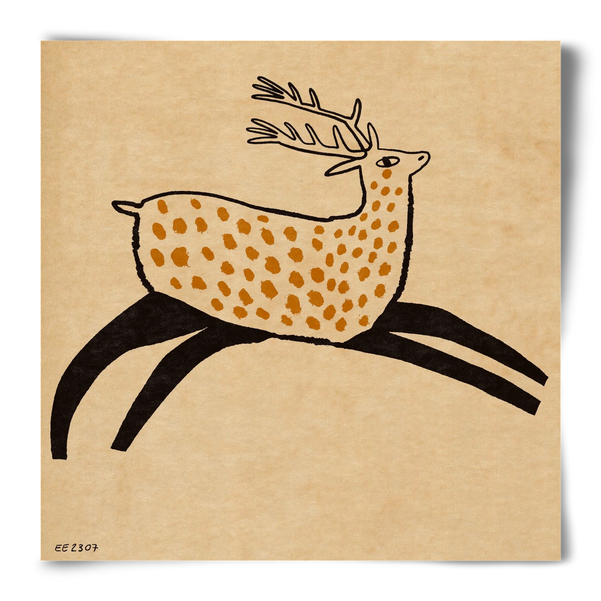 Sacred deer from Nara, 50x50 cm, Keret nélkül