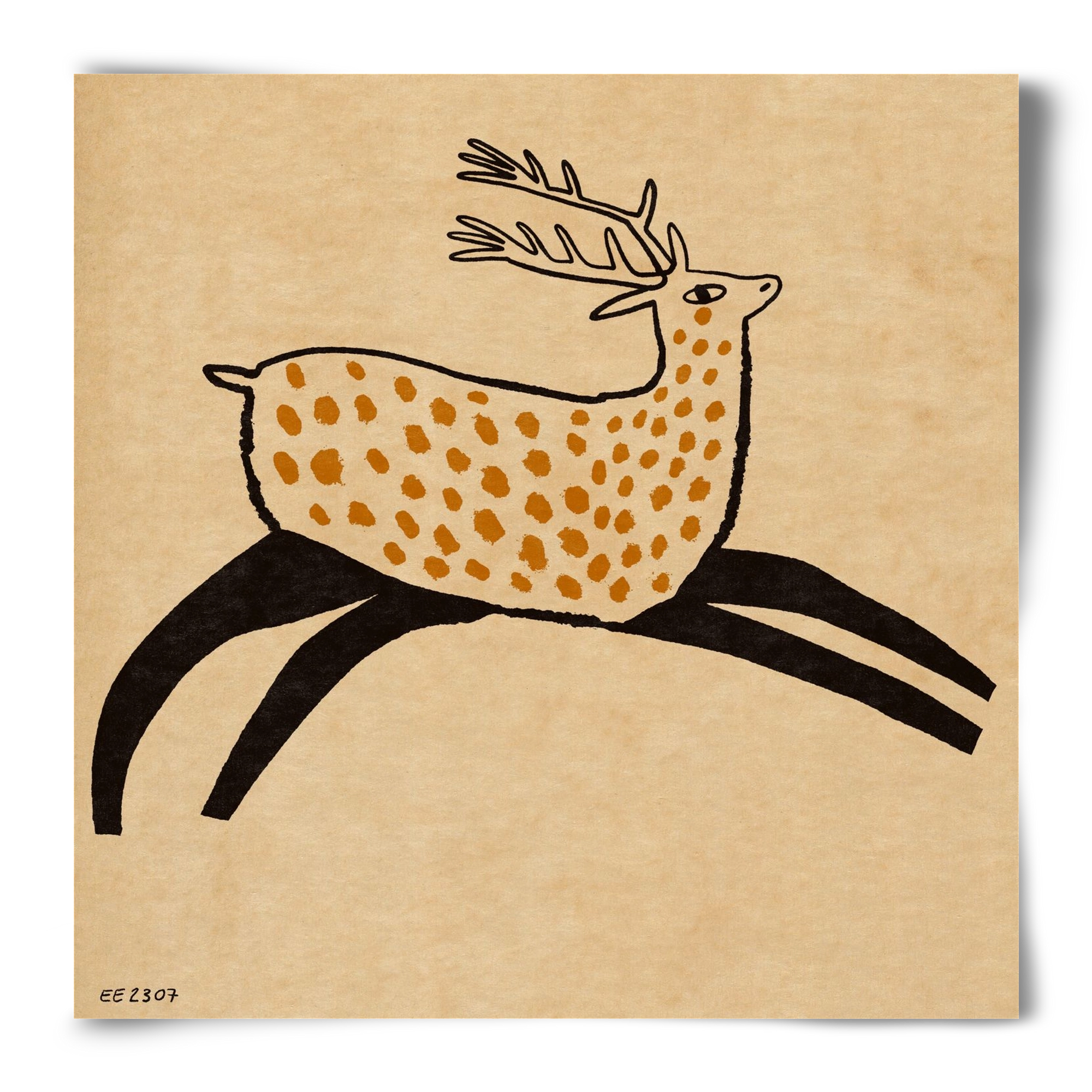 Sacred deer from Nara, 50x50 cm, Keret nélkül