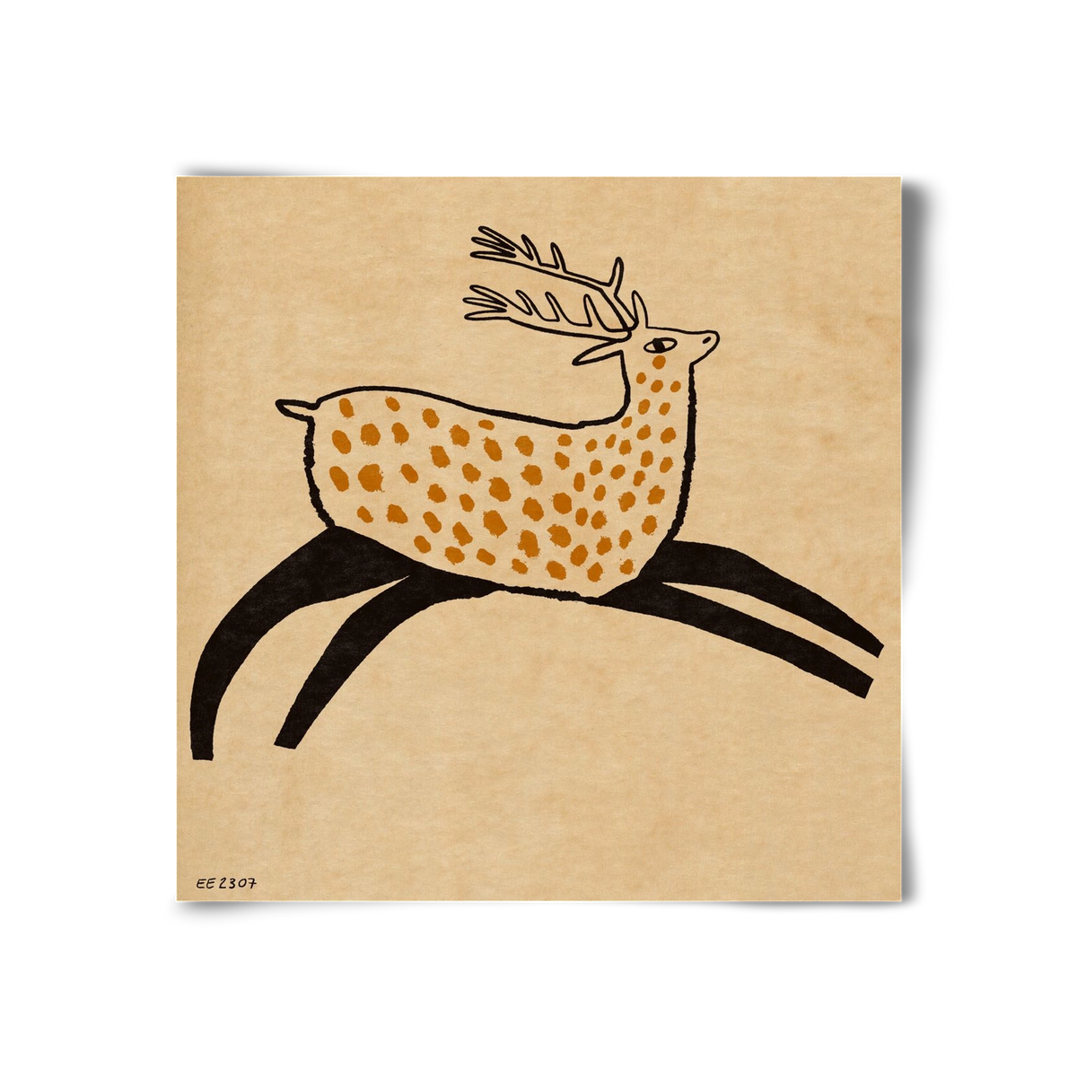 Sacred deer from Nara, 30x30 cm, Keret nélkül