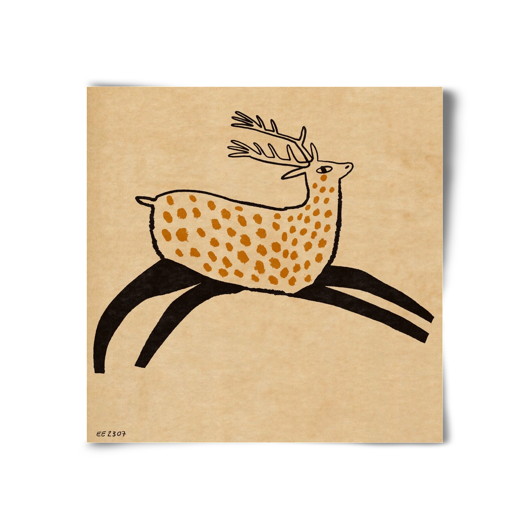 Sacred deer from Nara, 30x30 cm, Keret nélkül