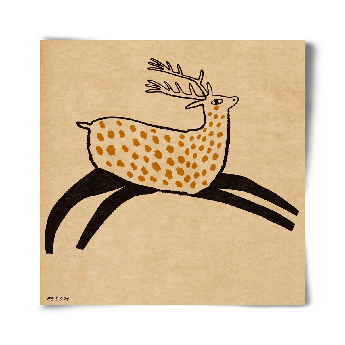 Sacred deer from Nara, 40x40 cm, Keret nélkül