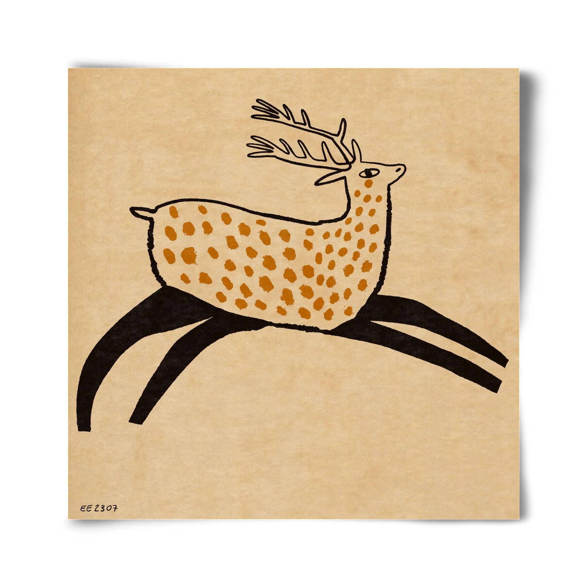 Sacred deer from Nara, 40x40 cm, Keret nélkül