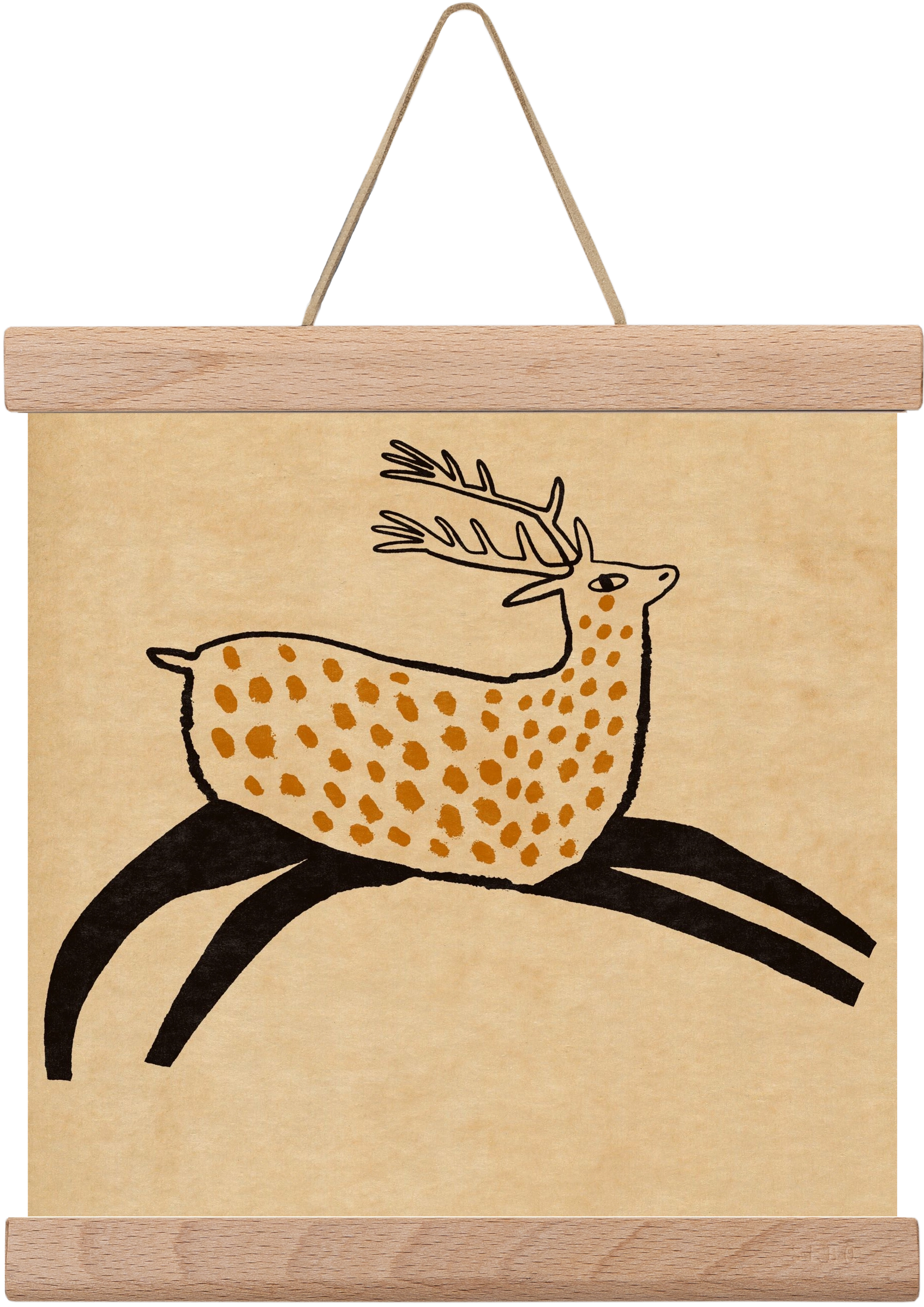 Sacred deer from Nara, 20x20 cm (20x20 cm), Tölgy akasztó