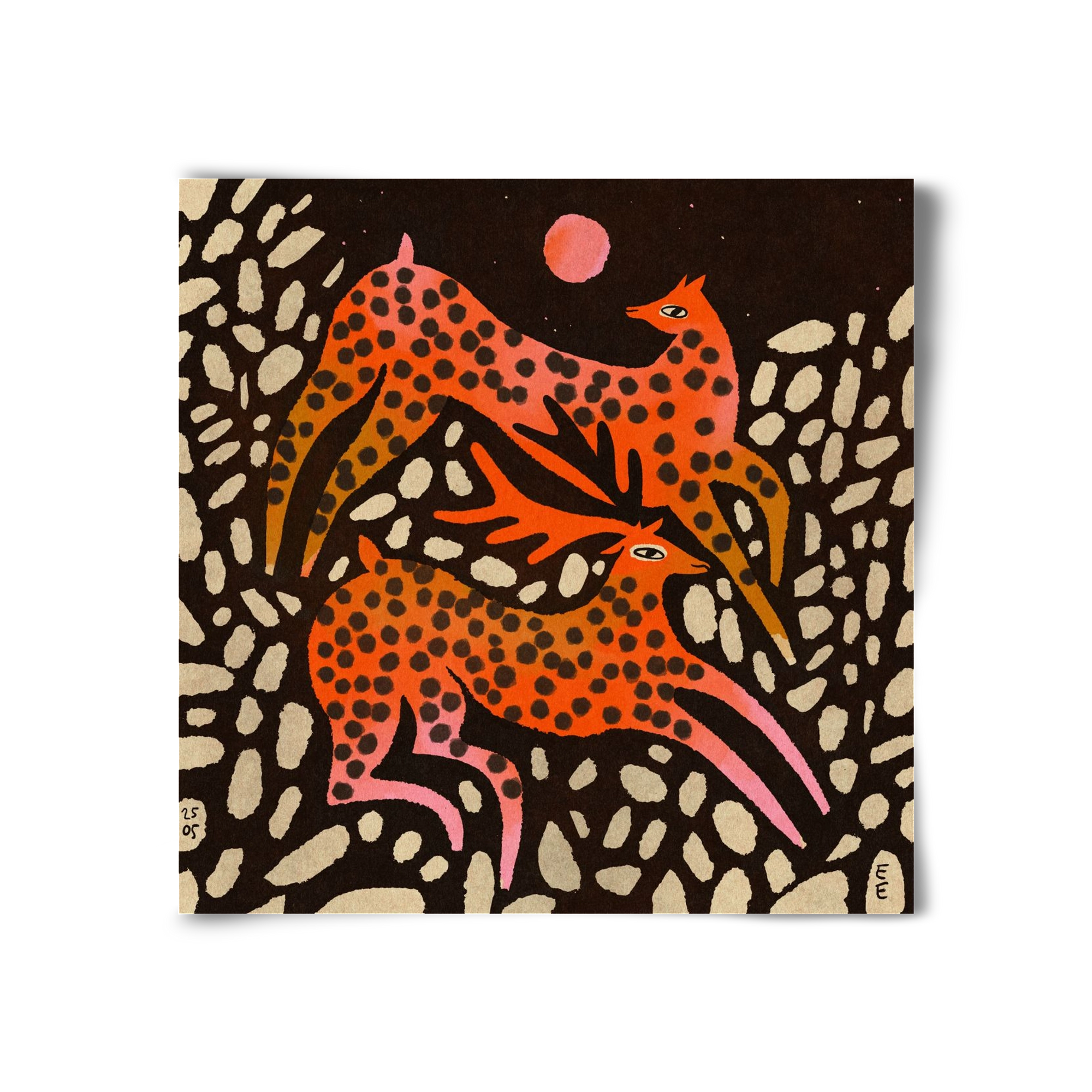 Sacred deer of Nara, 30x30 cm, Keret nélkül