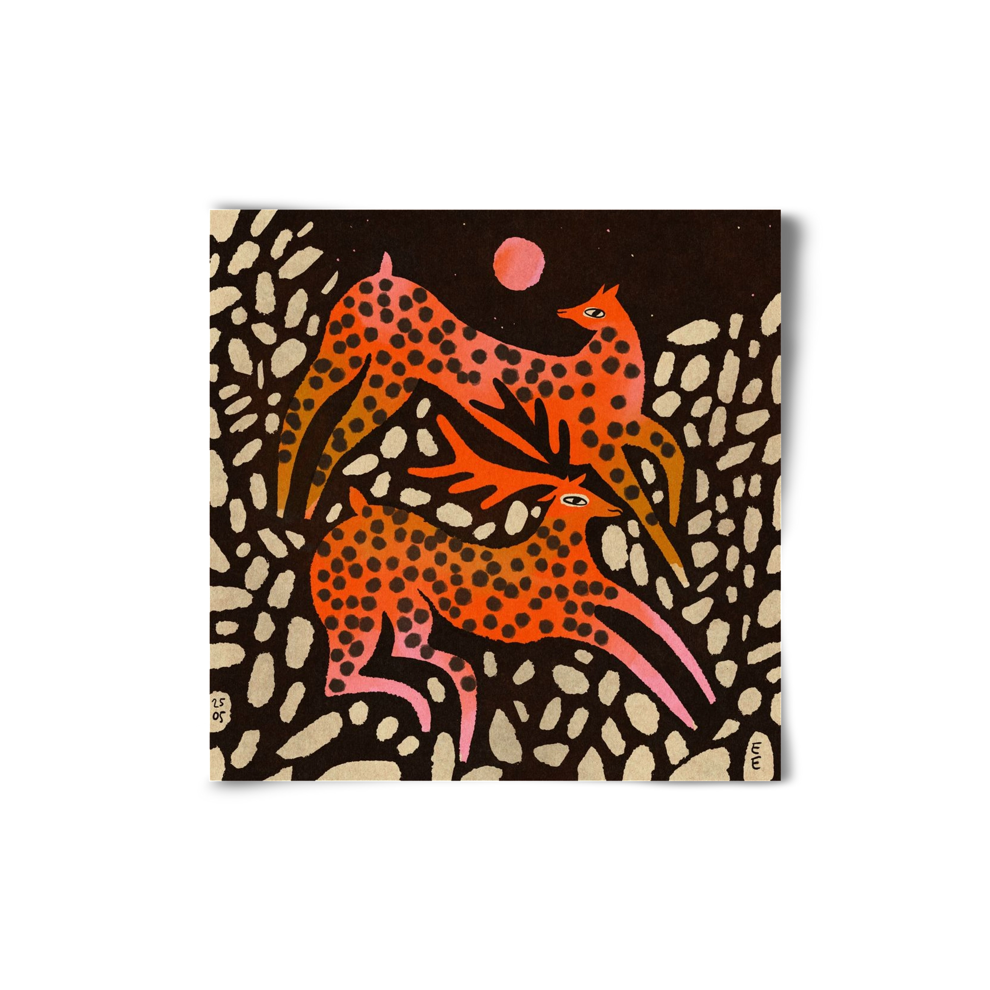 Sacred deer of Nara, 20x20 cm, Keret nélkül