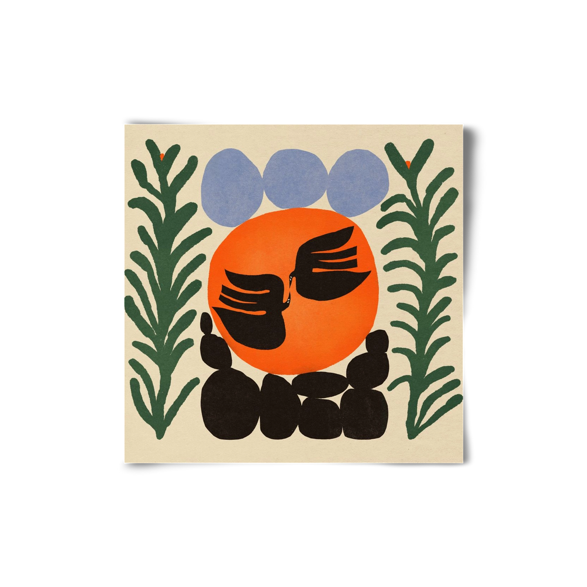 Magic birds, 20x20 cm, Keret nélkül