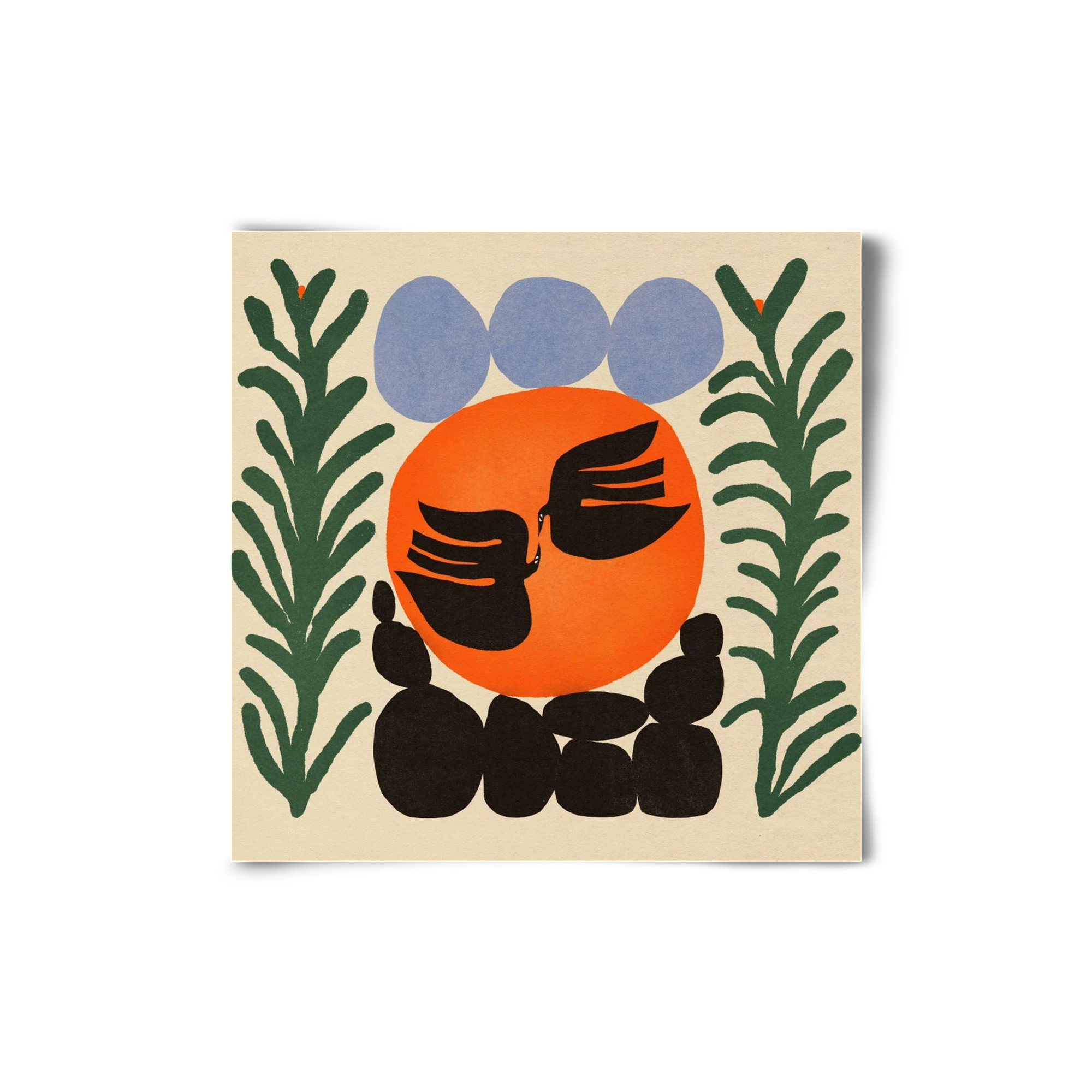 Magic birds, 20x20 cm, Keret nélkül