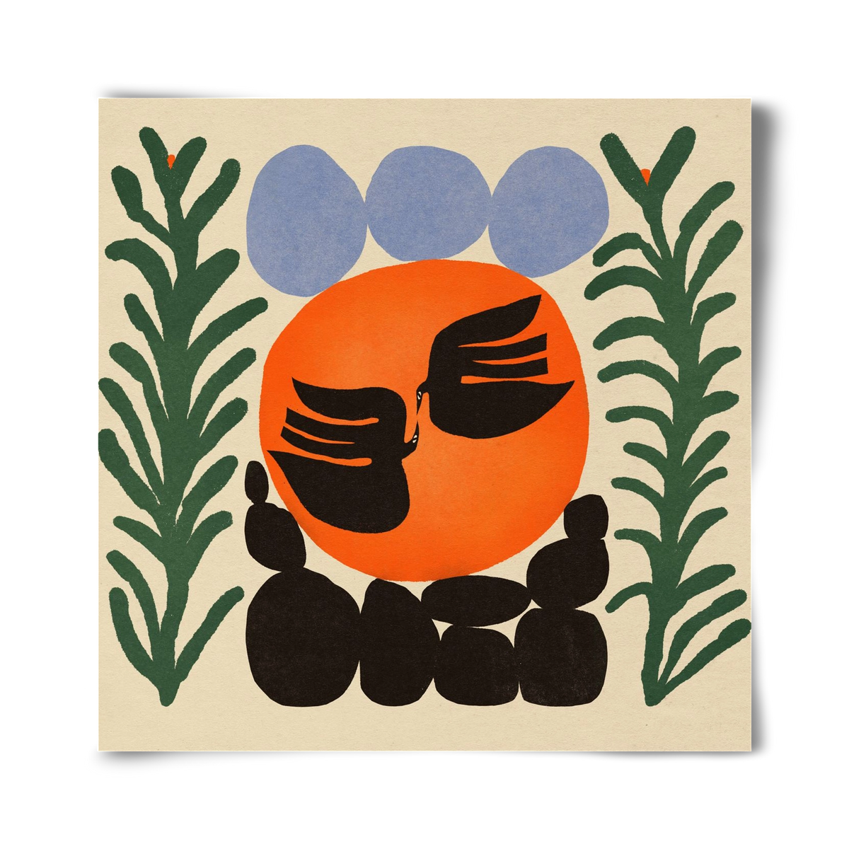 Magic birds, 40x40 cm, Keret nélkül