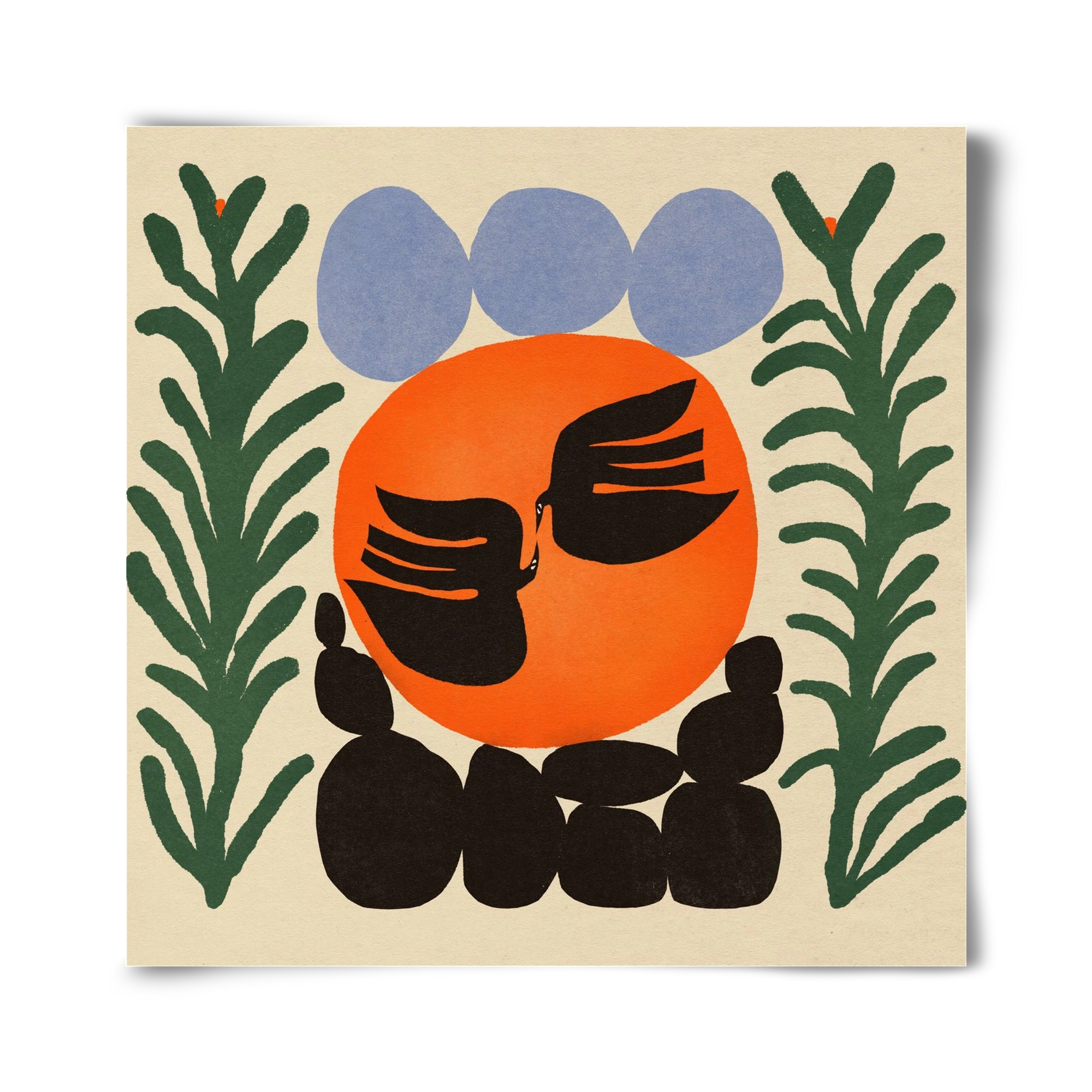 Magic birds, 40x40 cm, Keret nélkül