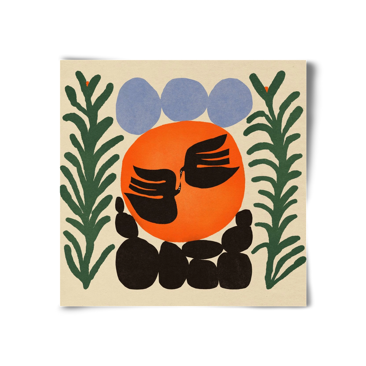 Magic birds, 30x30 cm, Keret nélkül