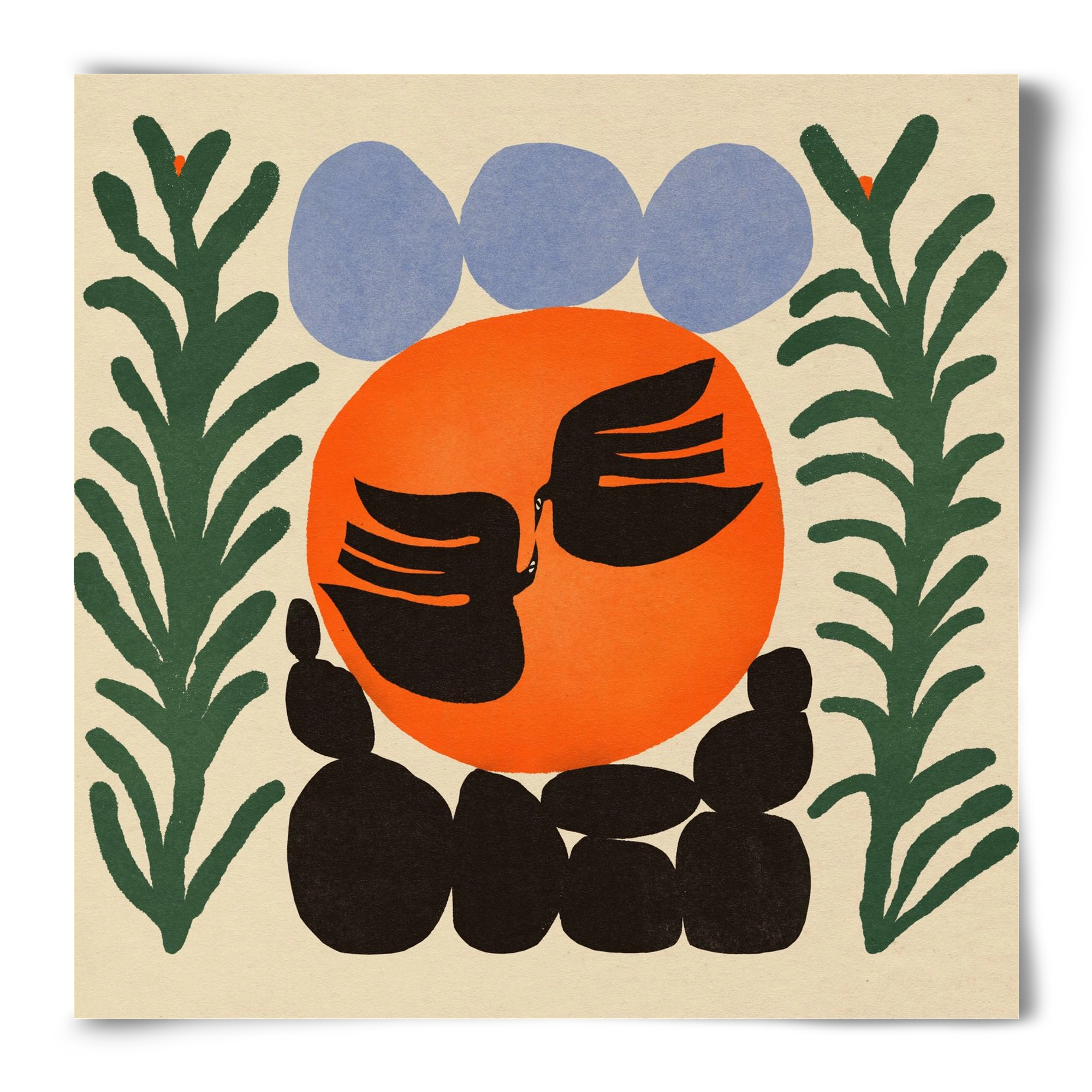 Magic birds, 50x50 cm, Keret nélkül