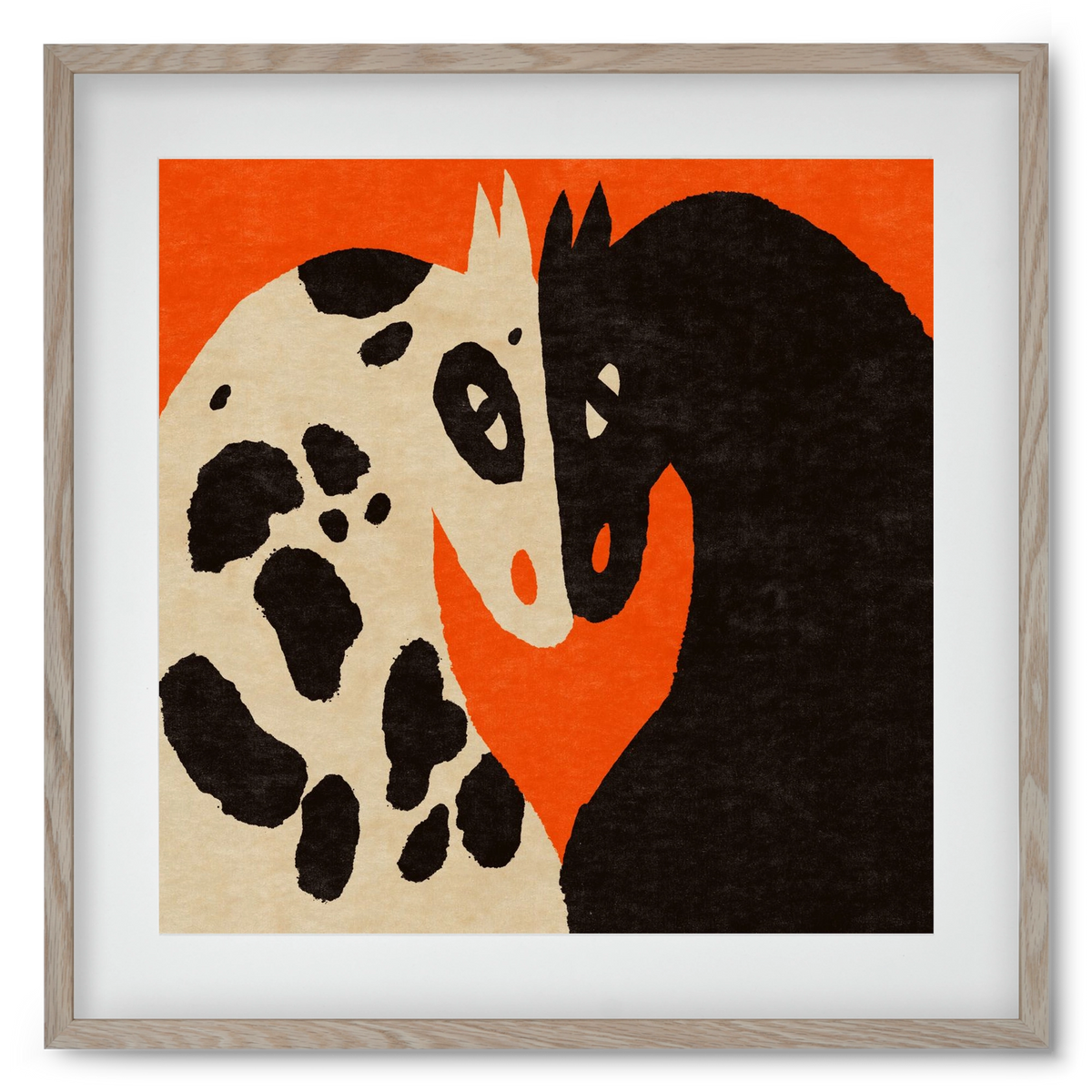 You and me 2., 50x50 cm (40x40 cm), Tölgy keret, paszpartuval