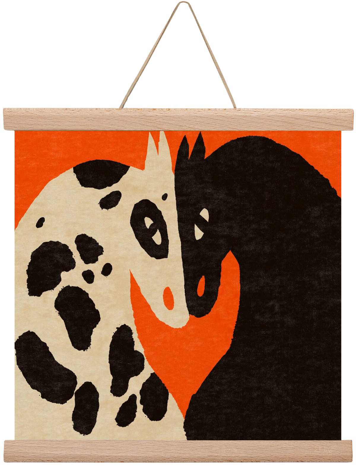 You and me 2., 30x30 cm (30x30 cm), Tölgy akasztó