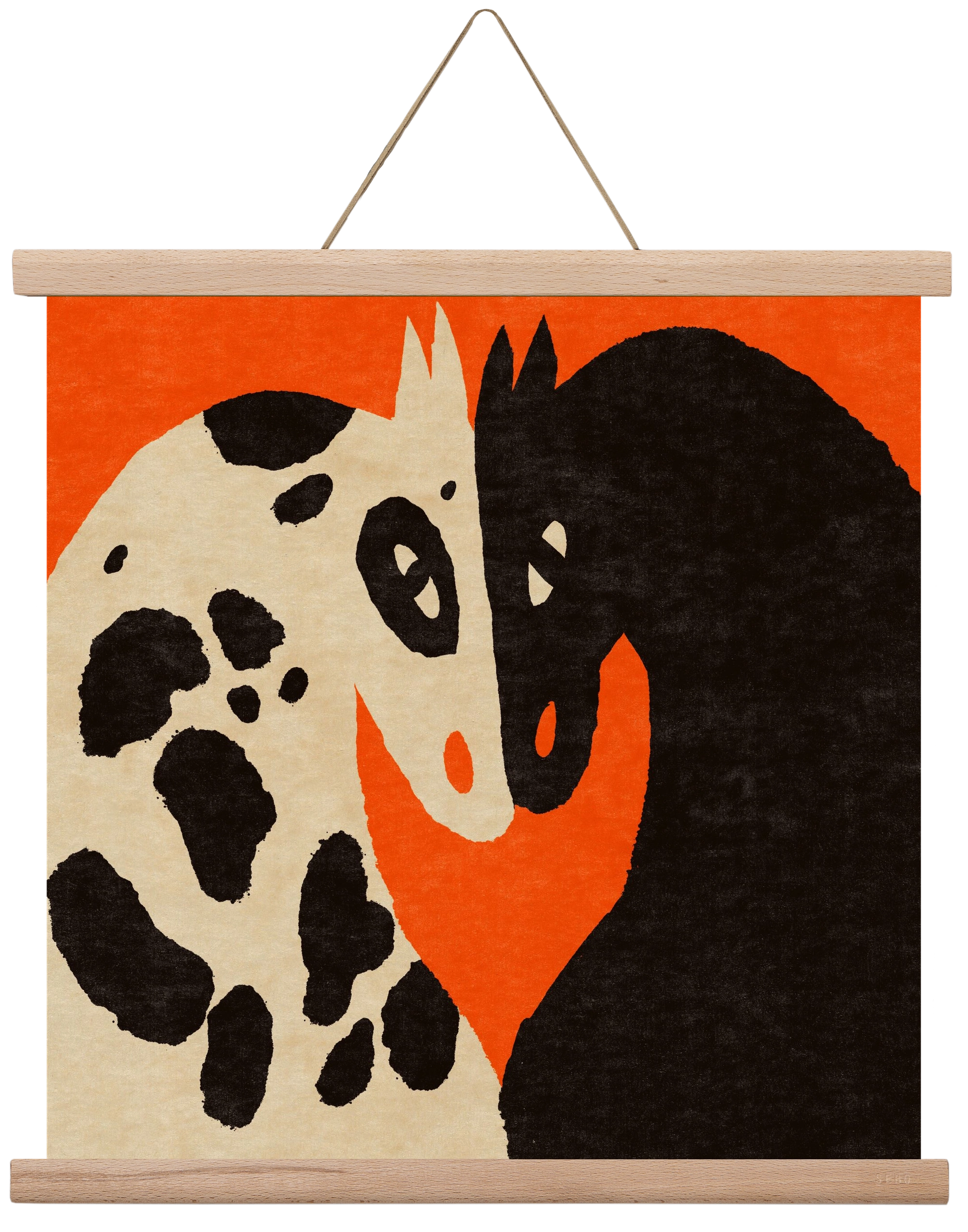 You and me 2., 40x40 cm (40x40 cm), Tölgy akasztó