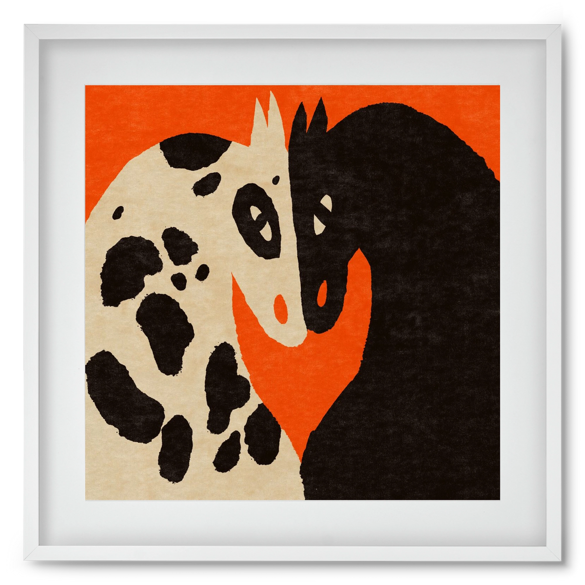 You and me 2., 50x50 cm (40x40 cm), Fehér keret, paszpartuval