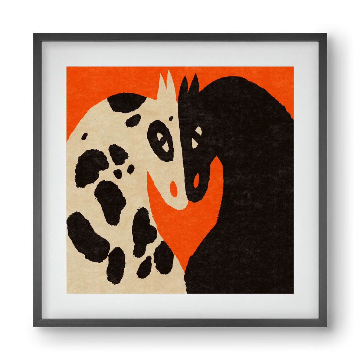 You and me 2., 40x40 cm (30x30 cm), Fekete keret, paszpartuval