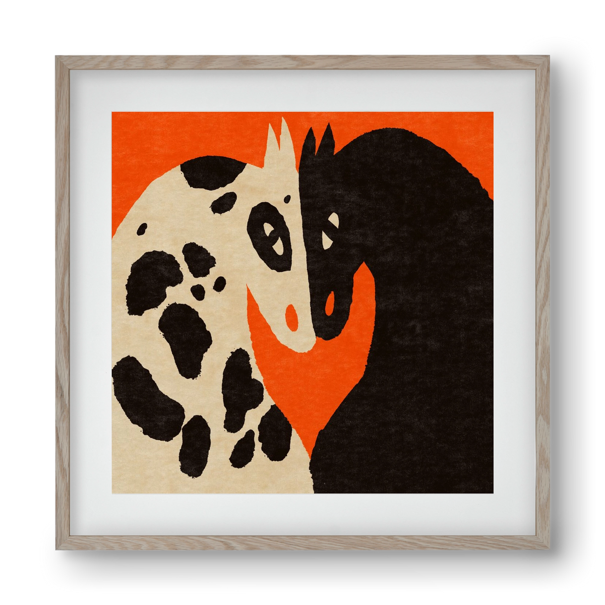 You and me 2., 40x40 cm (30x30 cm), Tölgy keret, paszpartuval