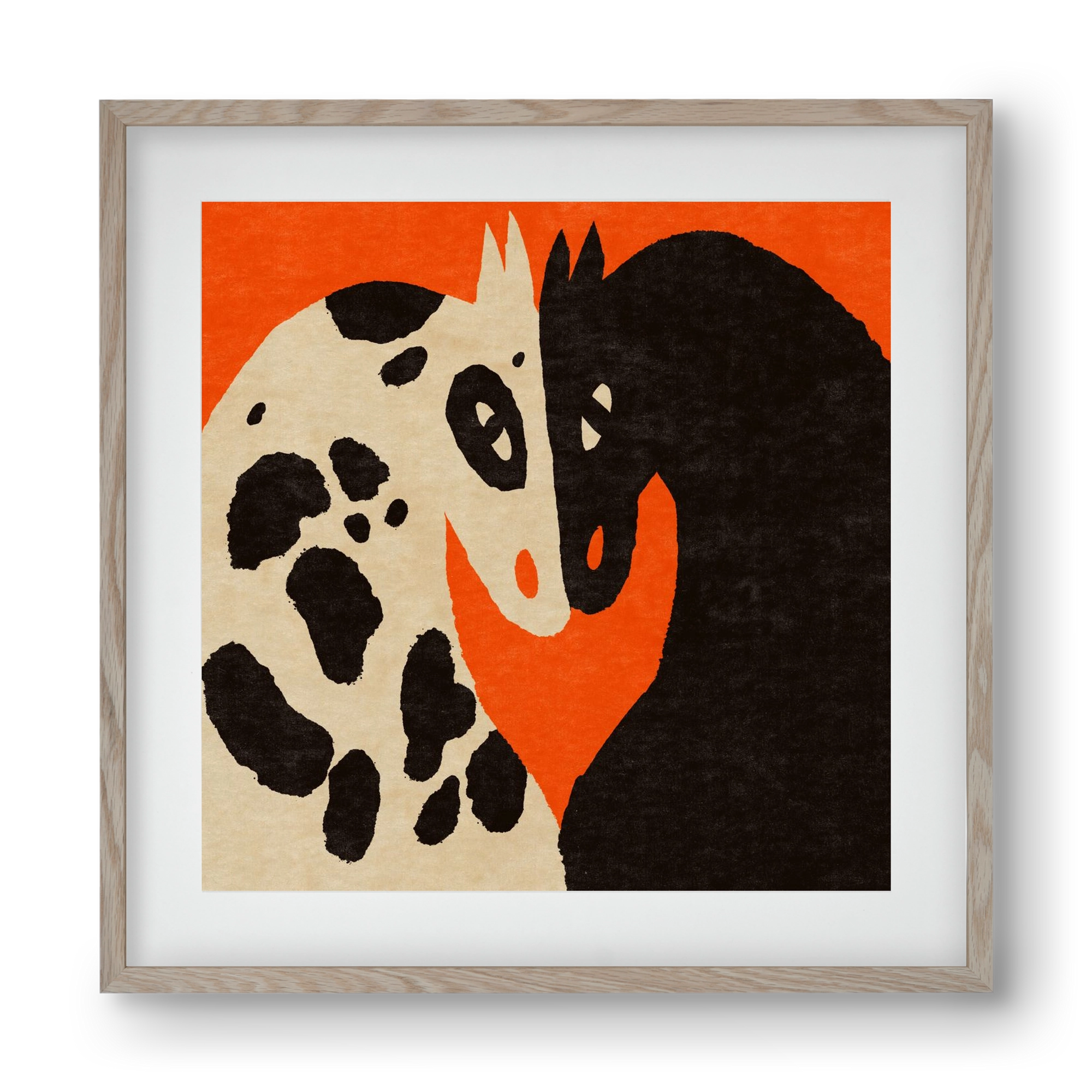 You and me 2., 40x40 cm (30x30 cm), Tölgy keret, paszpartuval