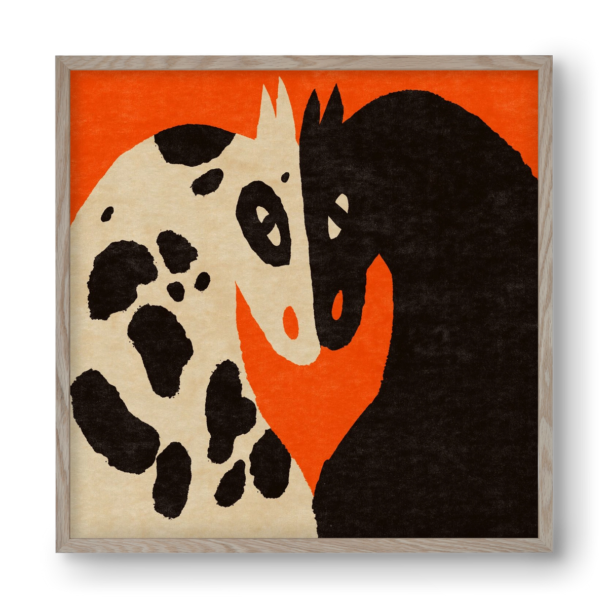 You and me 2., 40x40 cm (40x40 cm), Tölgy keret