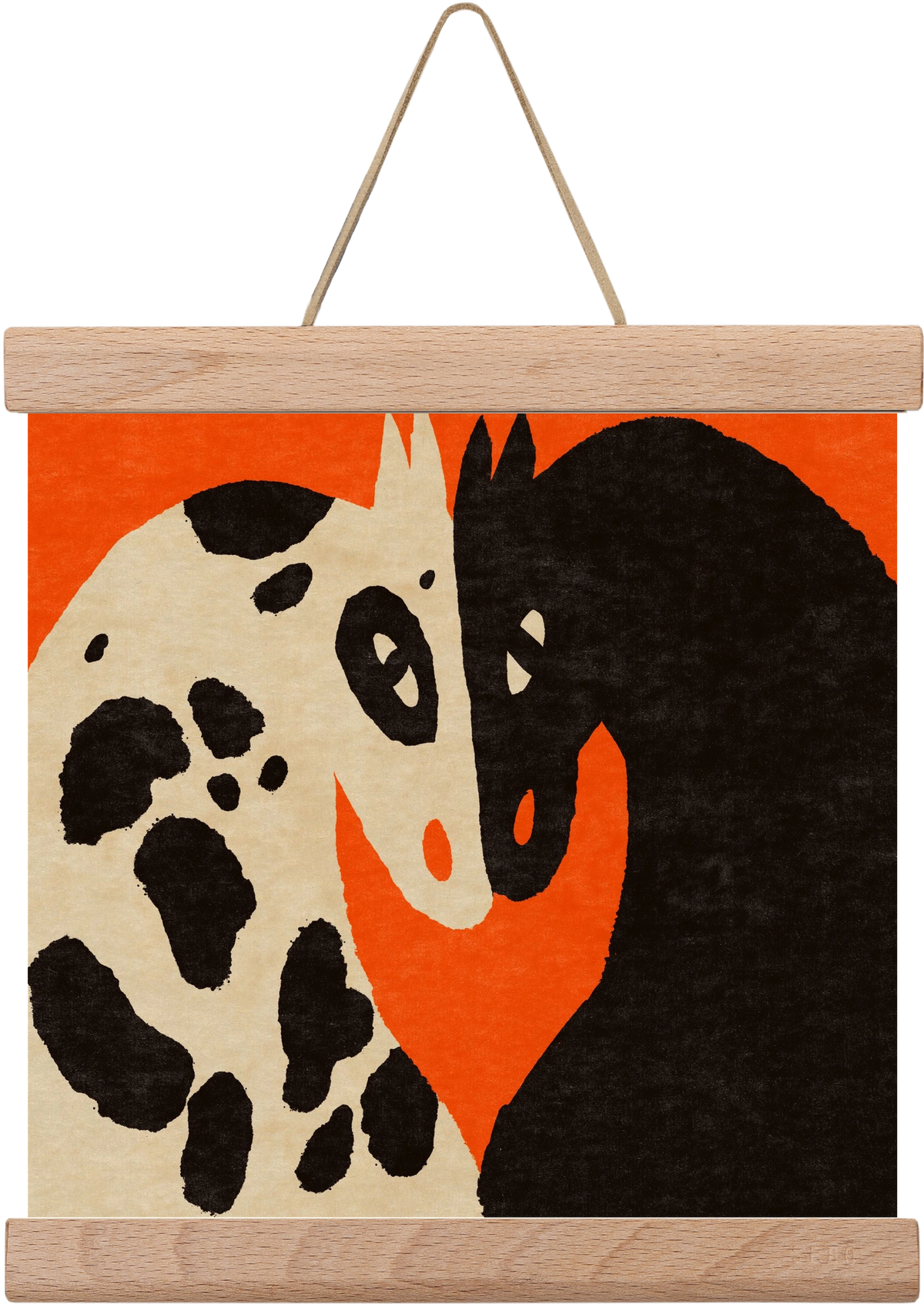 You and me 2., 20x20 cm (20x20 cm), Tölgy akasztó