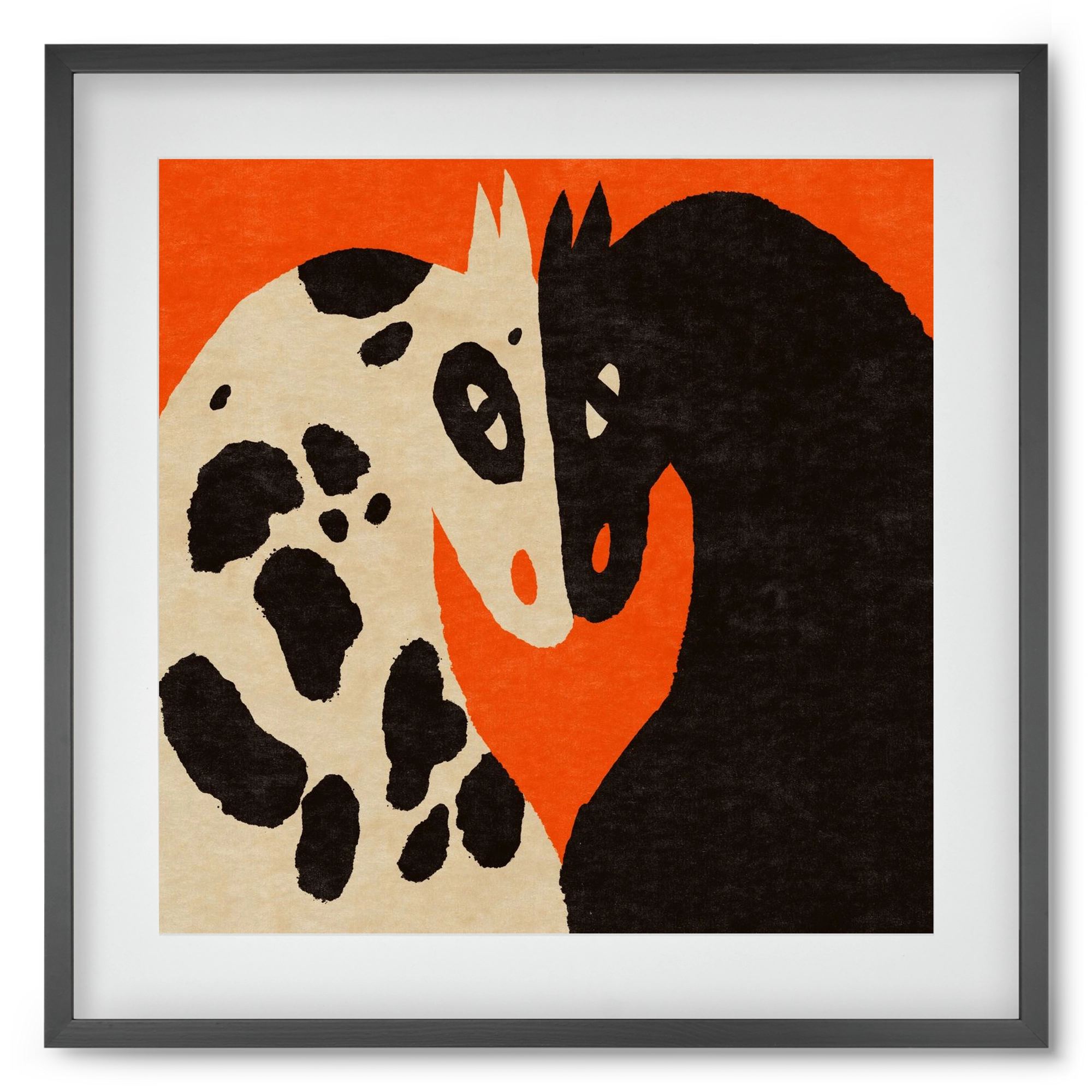 You and me 2., 50x50 cm (40x40 cm), Fekete keret, paszpartuval