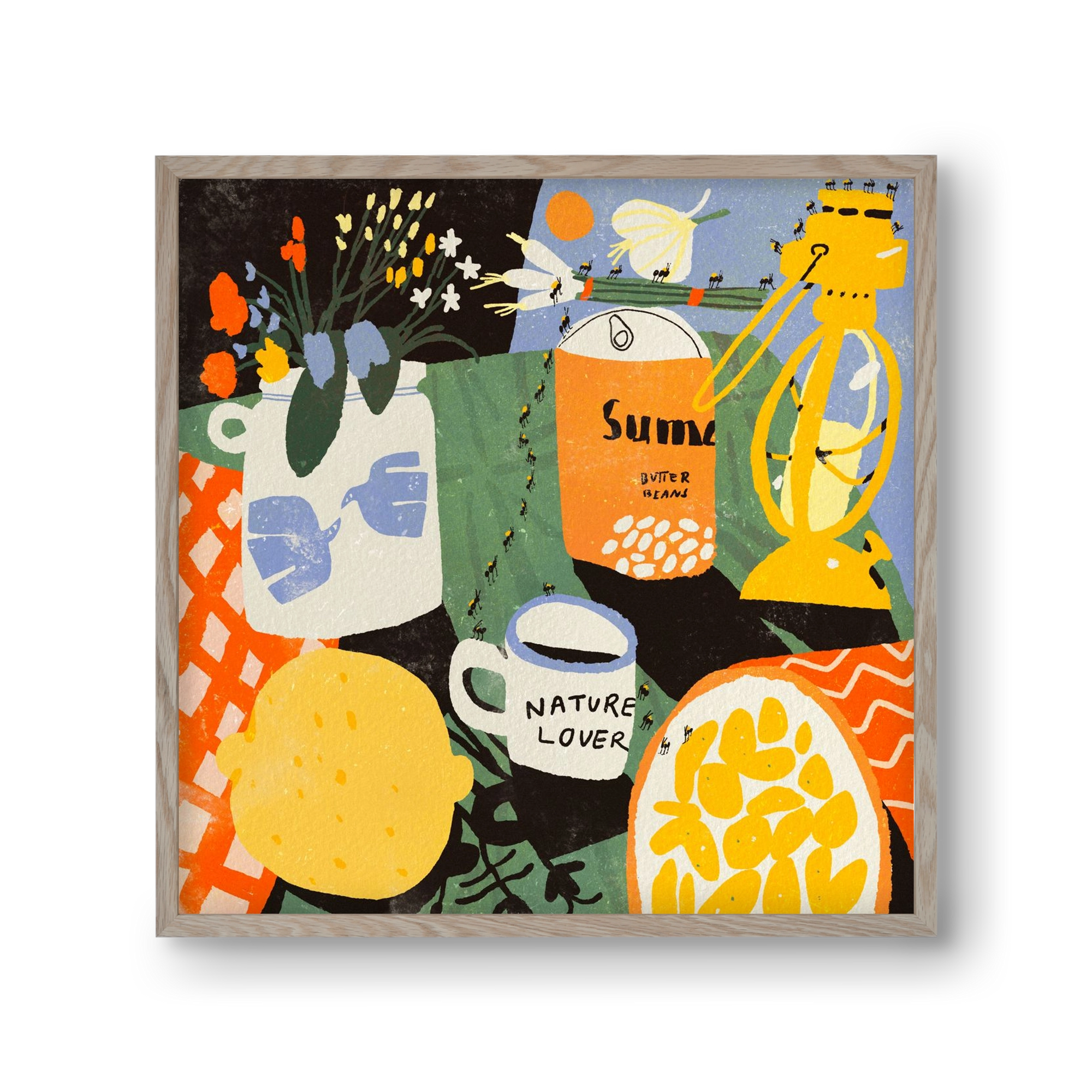 Summer still life, 30x30 cm (30x30 cm), Tölgy keret