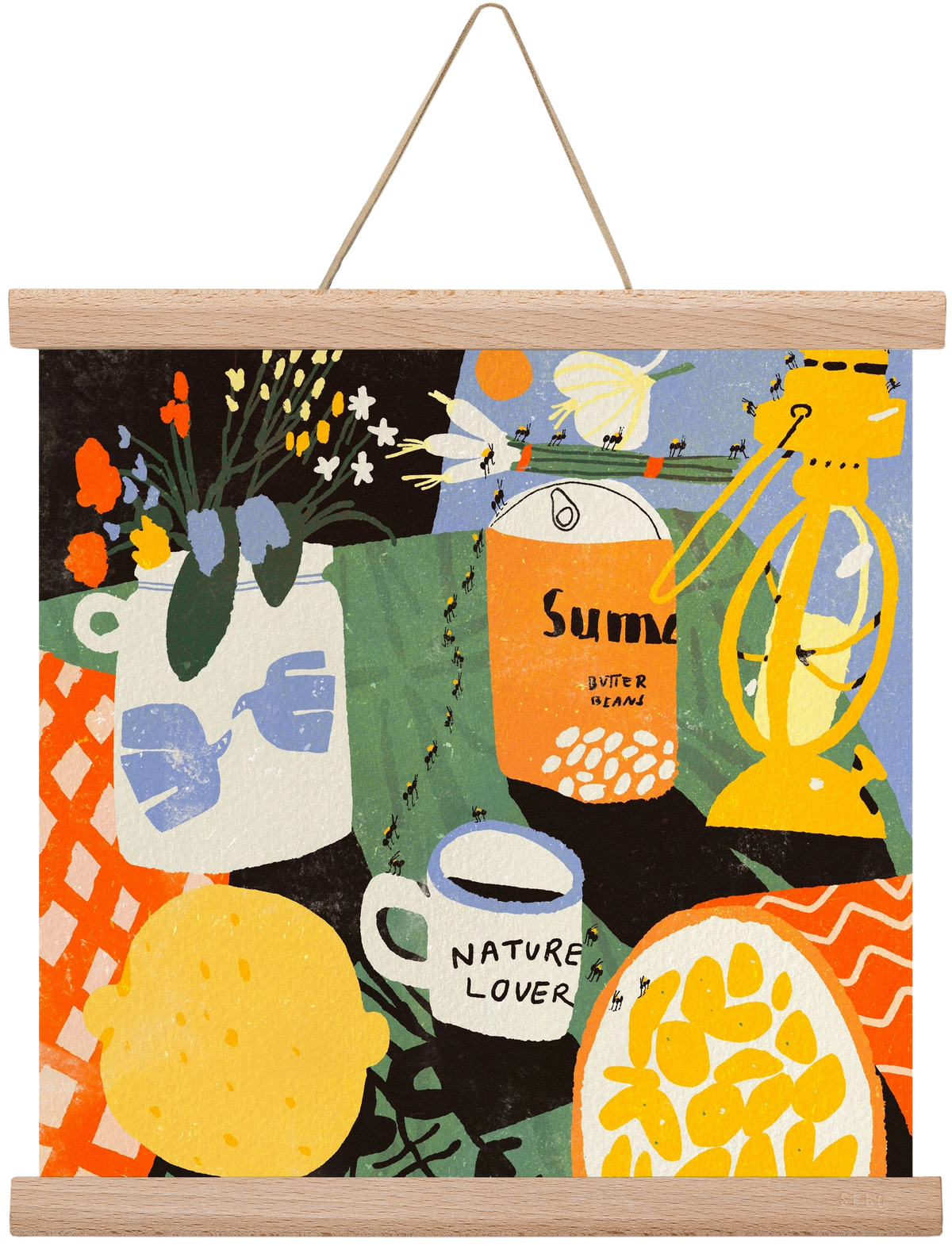 Summer still life, 30x30 cm (30x30 cm), Tölgy akasztó