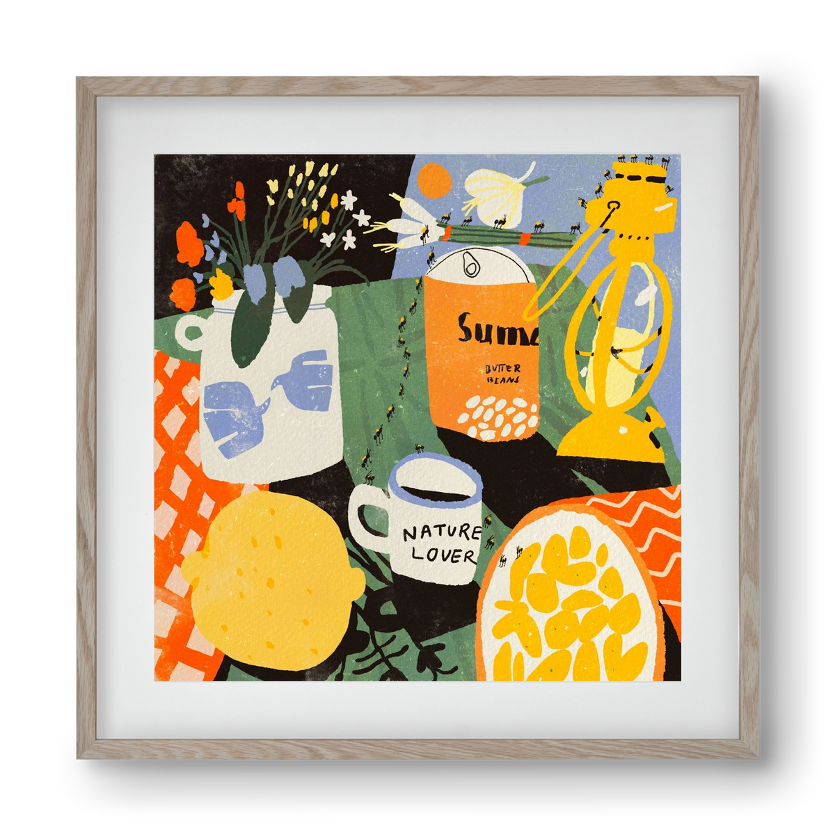 Summer still life, 40x40 cm (30x30 cm), Tölgy keret, paszpartuval