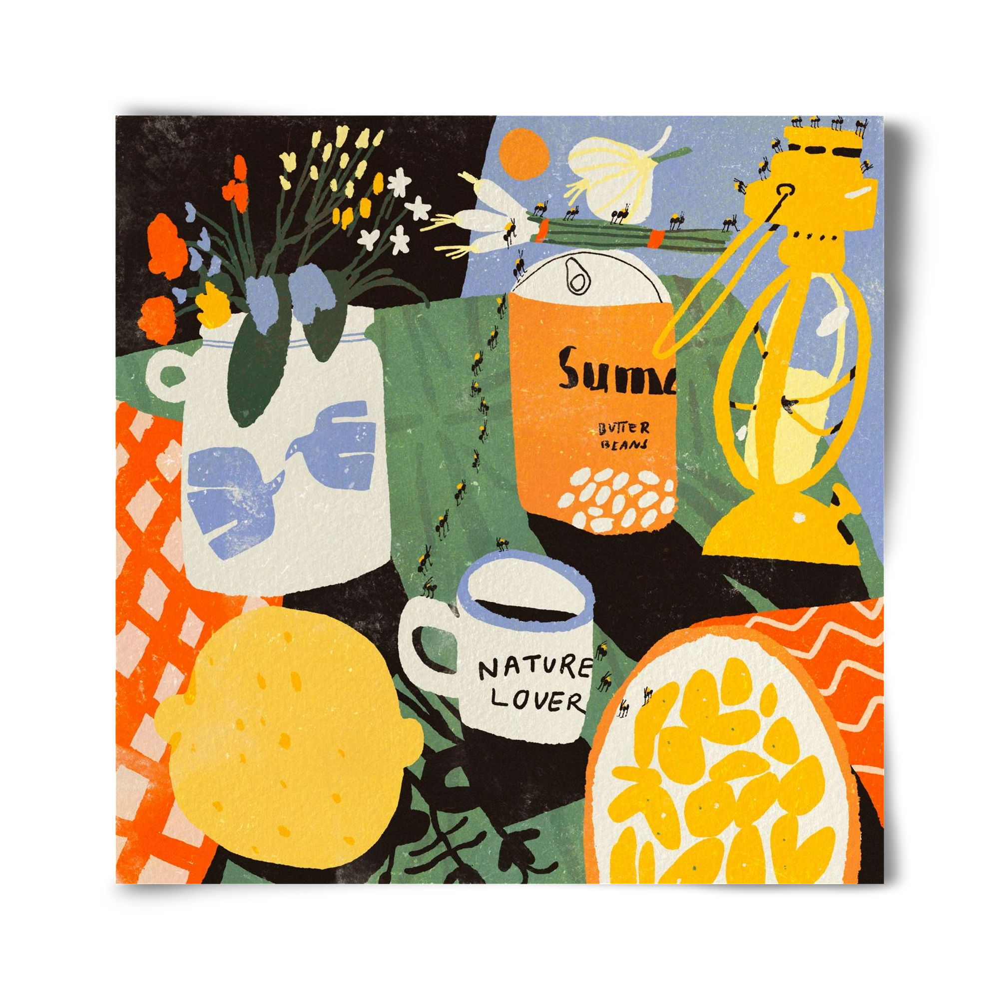 Summer still life, 40x40 cm, Keret nélkül