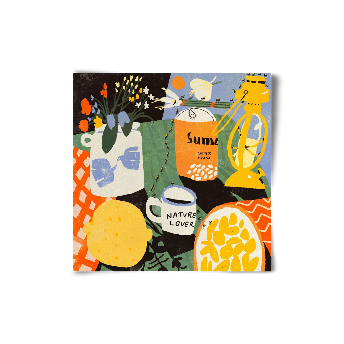 Summer still life, 20x20 cm, Keret nélkül