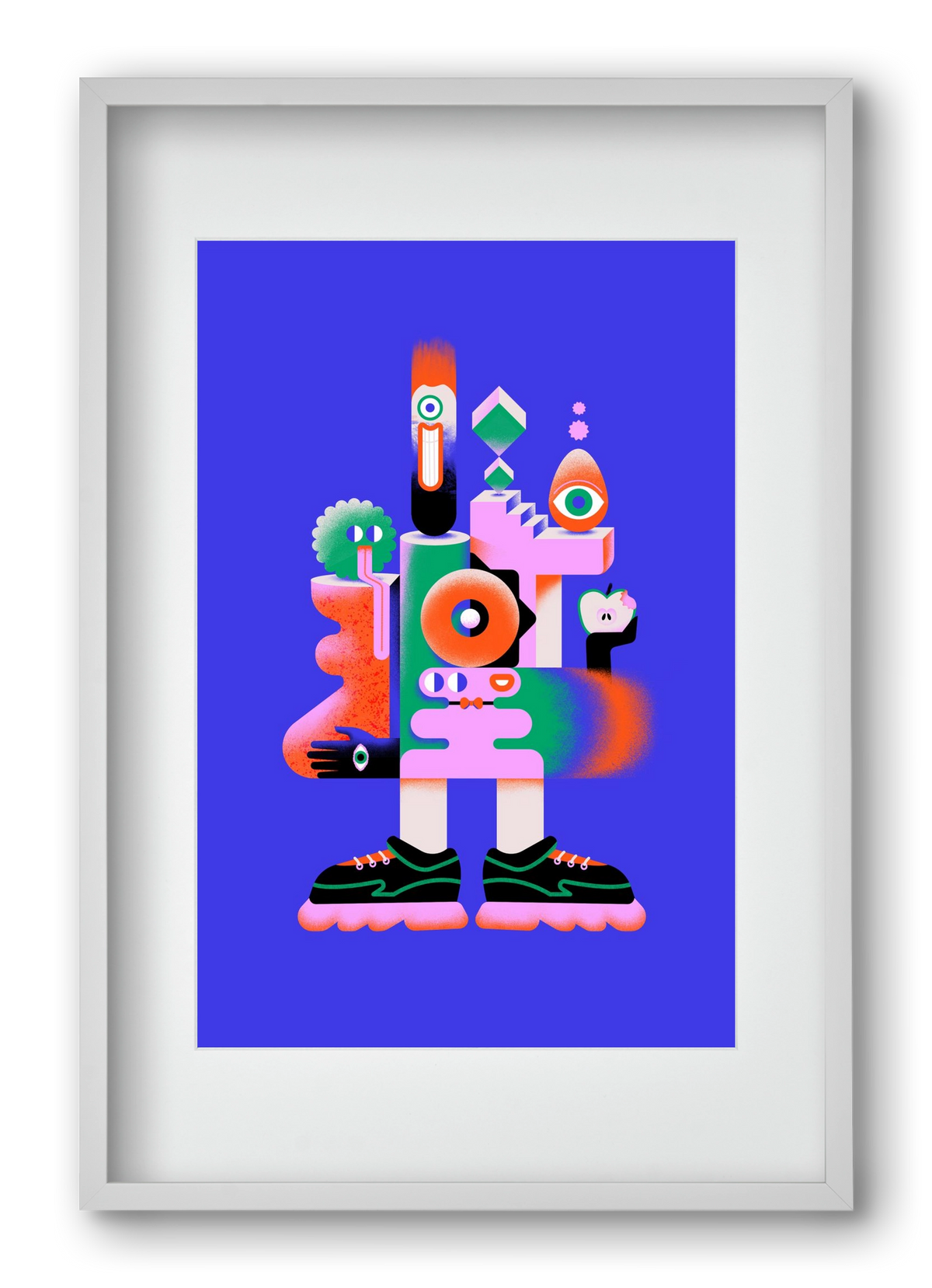 Abstract mecha, 40x60 cm (30x45 cm), Fehér keret, paszpartuval