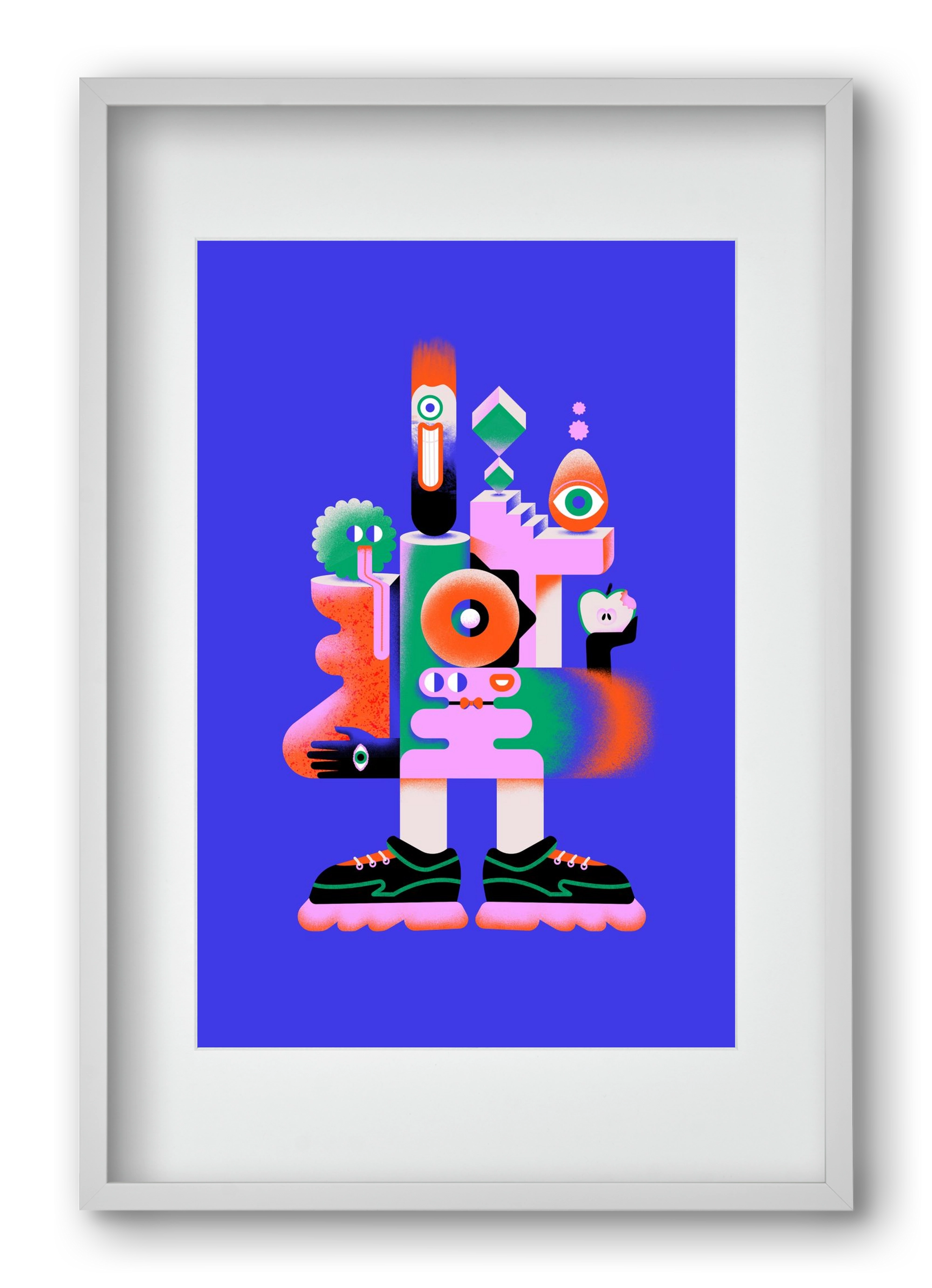 Abstract mecha, 40x60 cm (30x45 cm), Fehér keret, paszpartuval