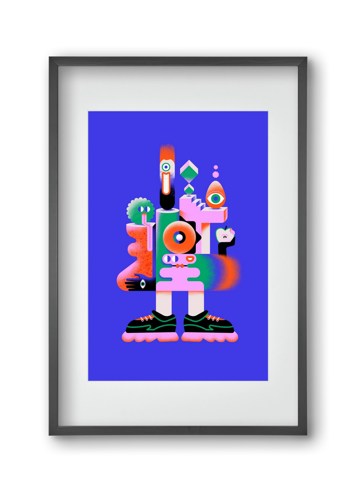 Abstract mecha, 30x45 cm (20x30 cm), Fekete keret, paszpartuval