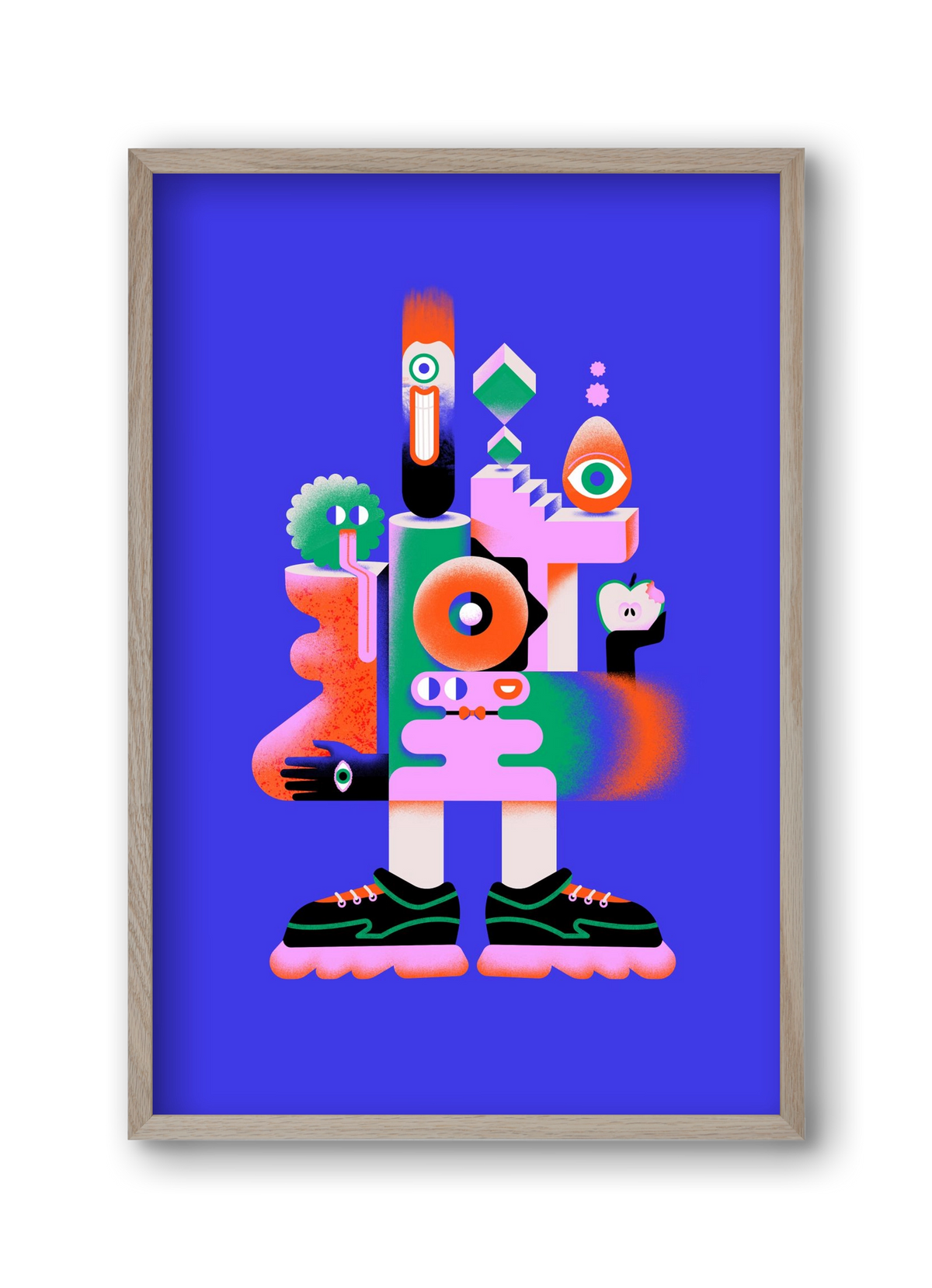 Abstract mecha, 30x45 cm (30x45 cm), Tölgy keret