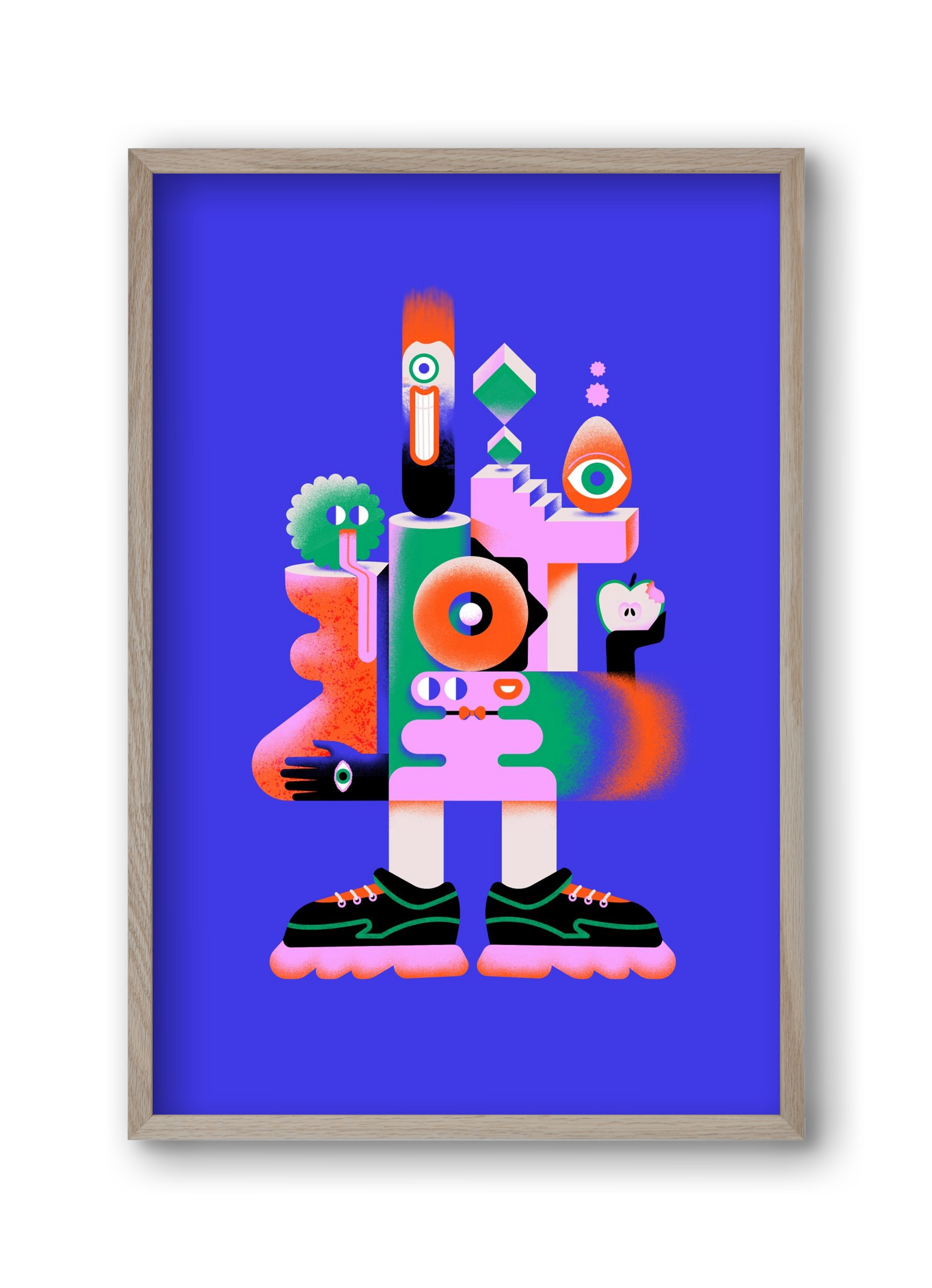 Abstract mecha, 30x45 cm (30x45 cm), Tölgy keret