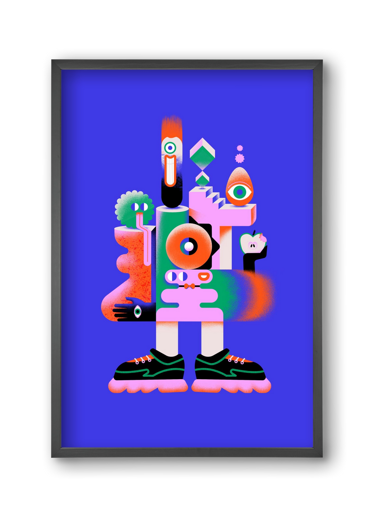 Abstract mecha, 30x45 cm (30x45 cm), Fekete keret