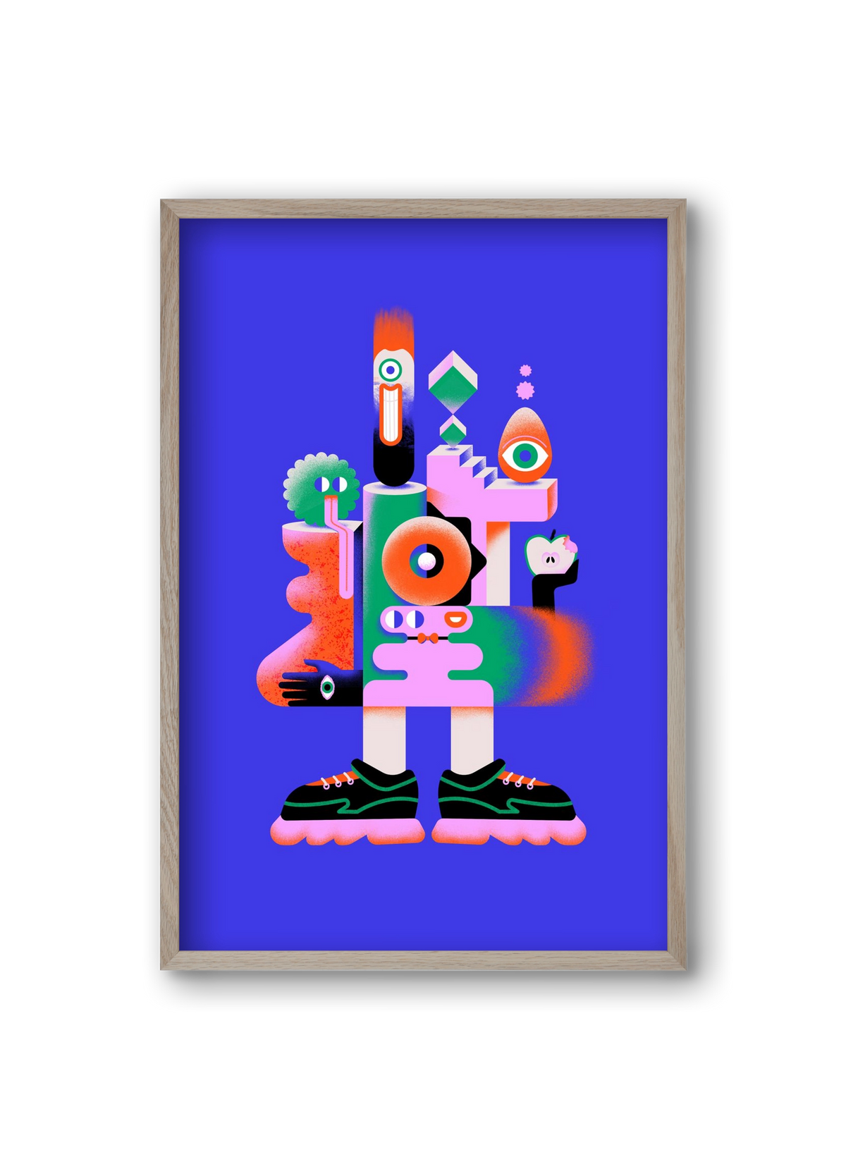 Abstract mecha, 20x30 cm (20x30 cm), Tölgy keret