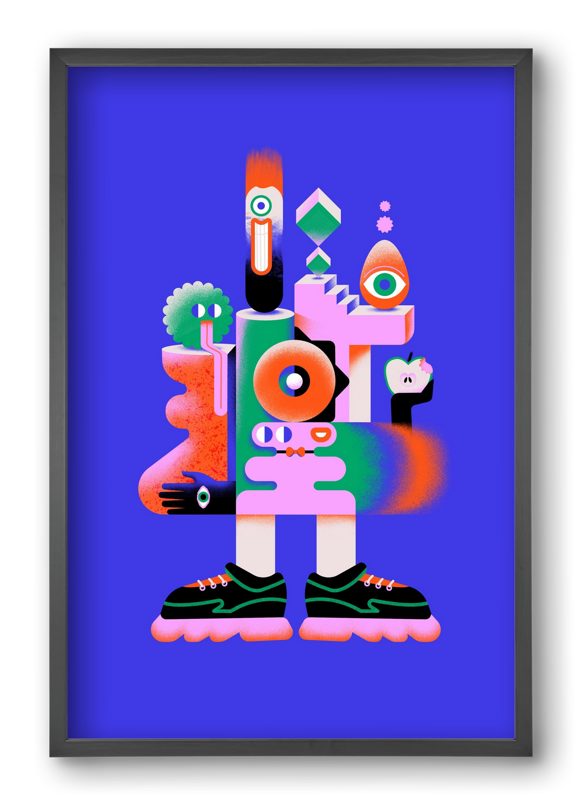 Abstract mecha, 40x60 cm (40x60 cm), Fekete keret