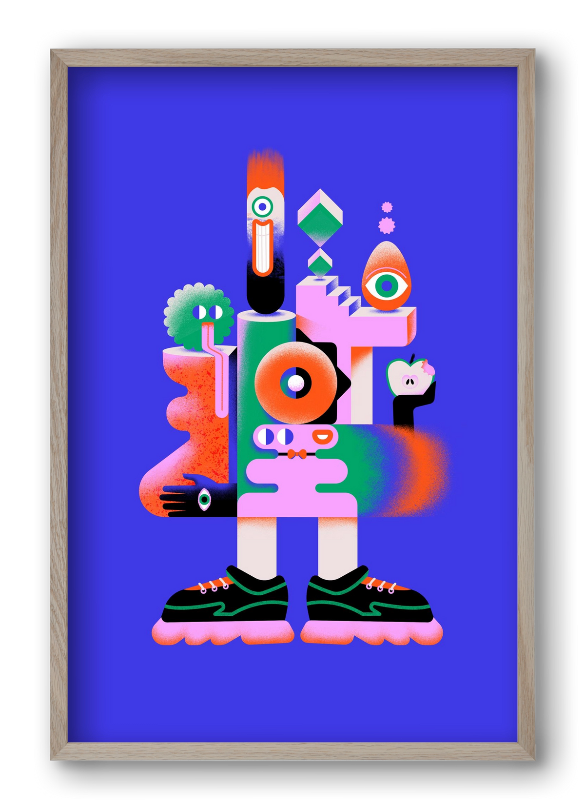 Abstract mecha, 40x60 cm (40x60 cm), Tölgy keret