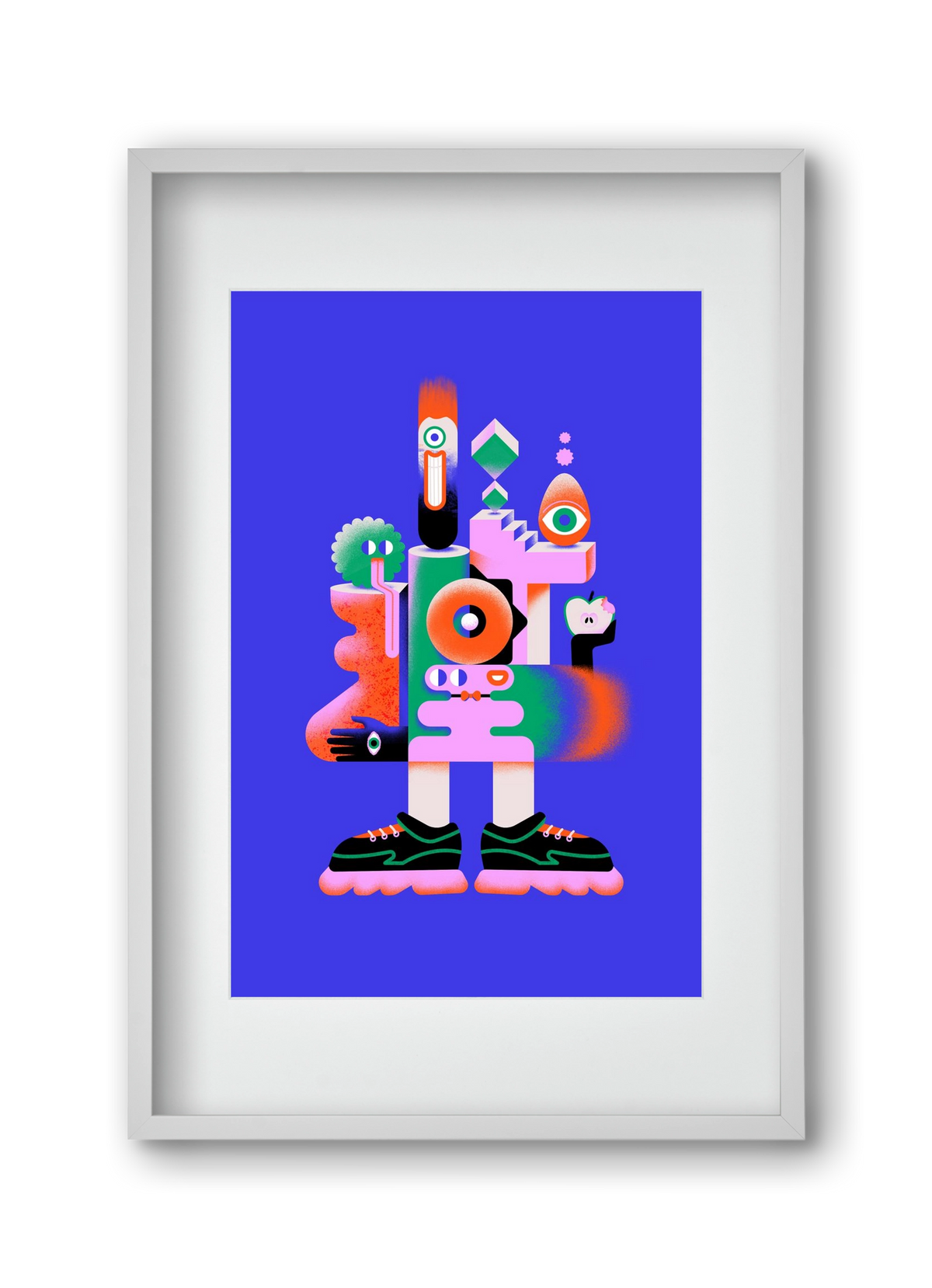 Abstract mecha, 30x45 cm (20x30 cm), Fehér keret, paszpartuval