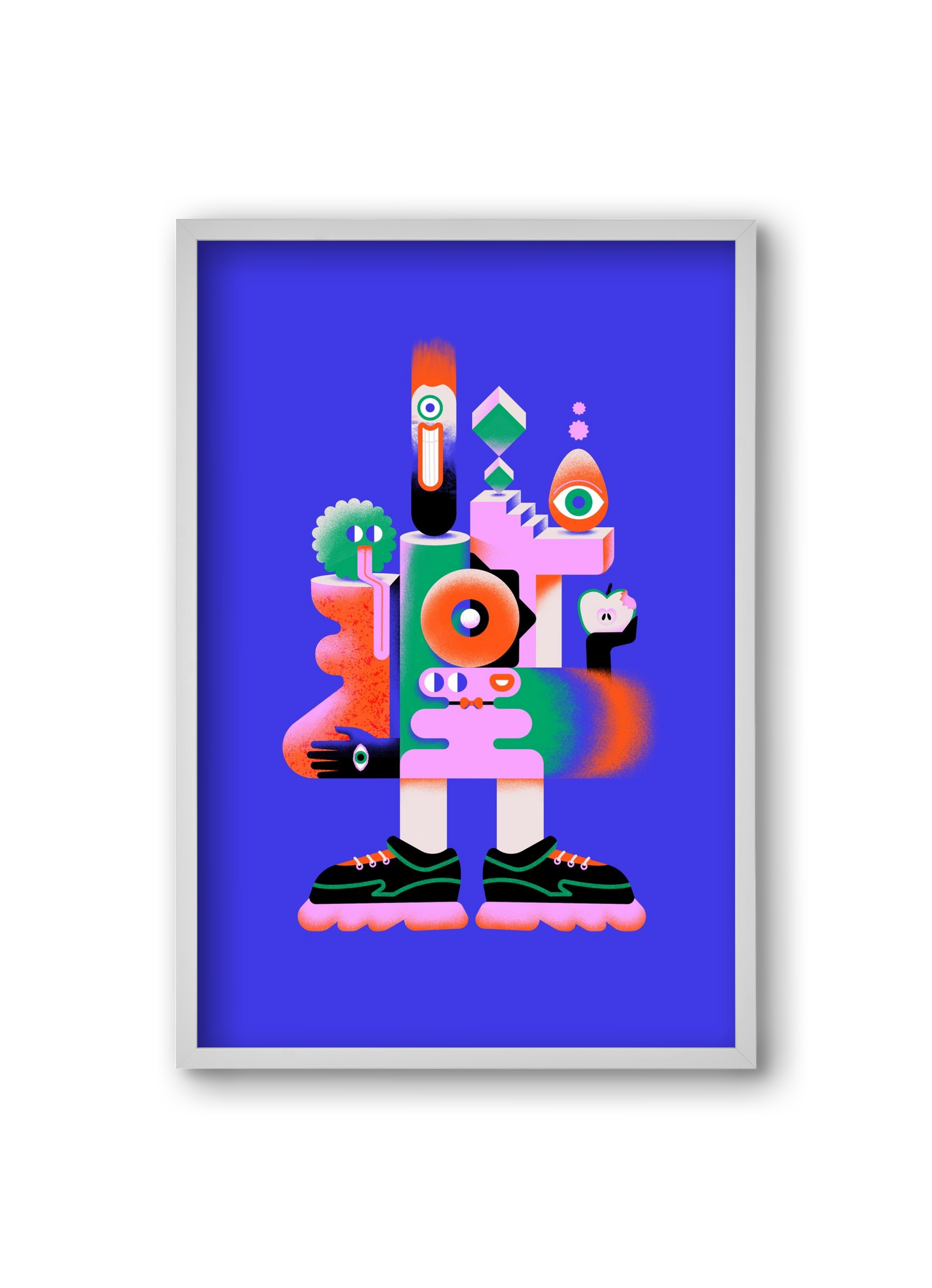 Abstract mecha, 20x30 cm (20x30 cm), Fehér keret