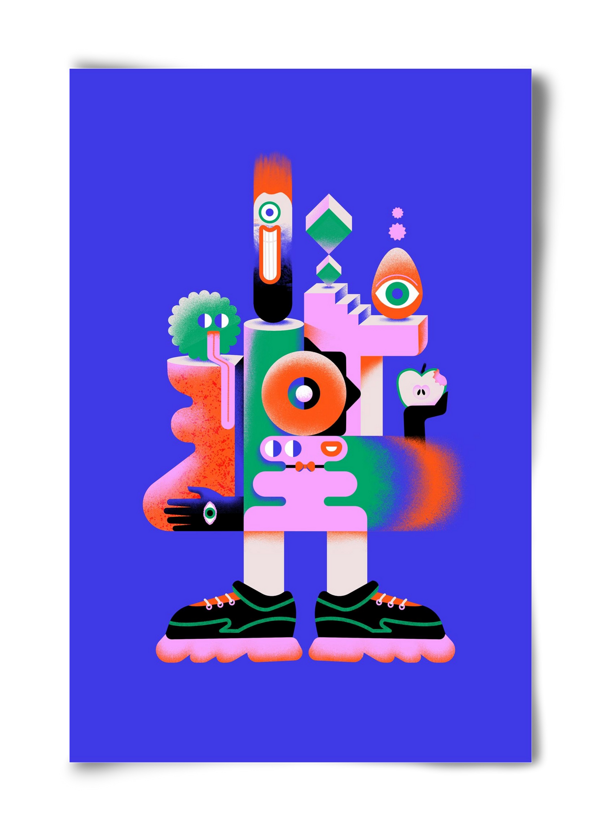 Abstract mecha, 40x60 cm, Keret nélkül