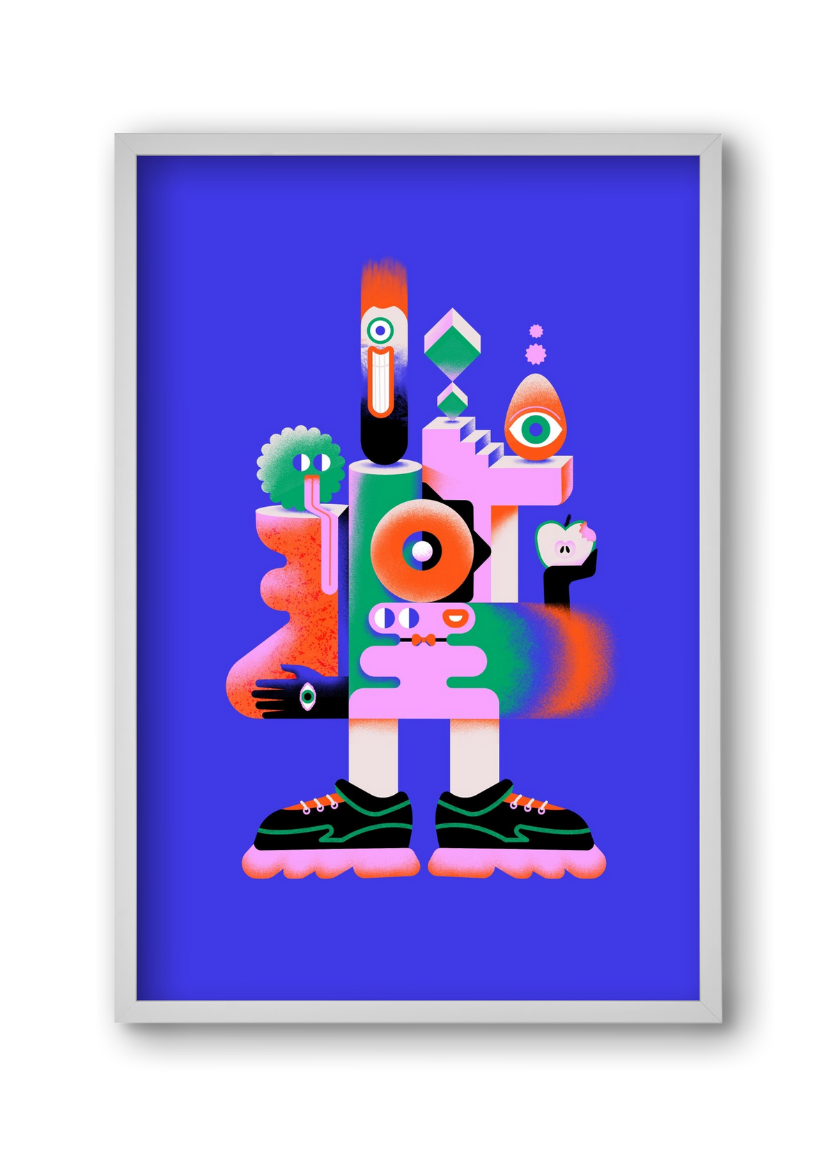 Abstract mecha, 30x45 cm (30x45 cm), Fehér keret