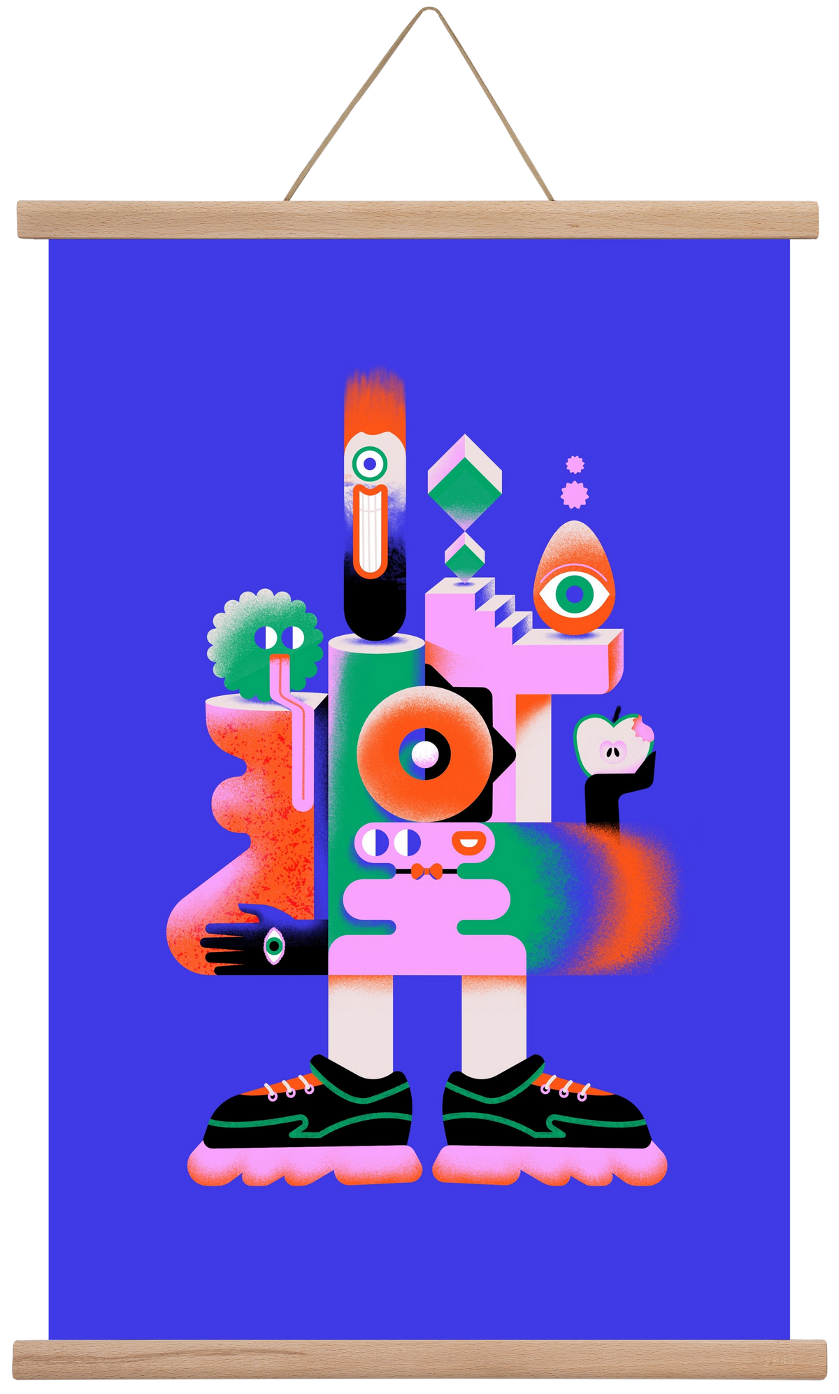 Abstract mecha, 40x60 cm (40x60 cm), Tölgy akasztó