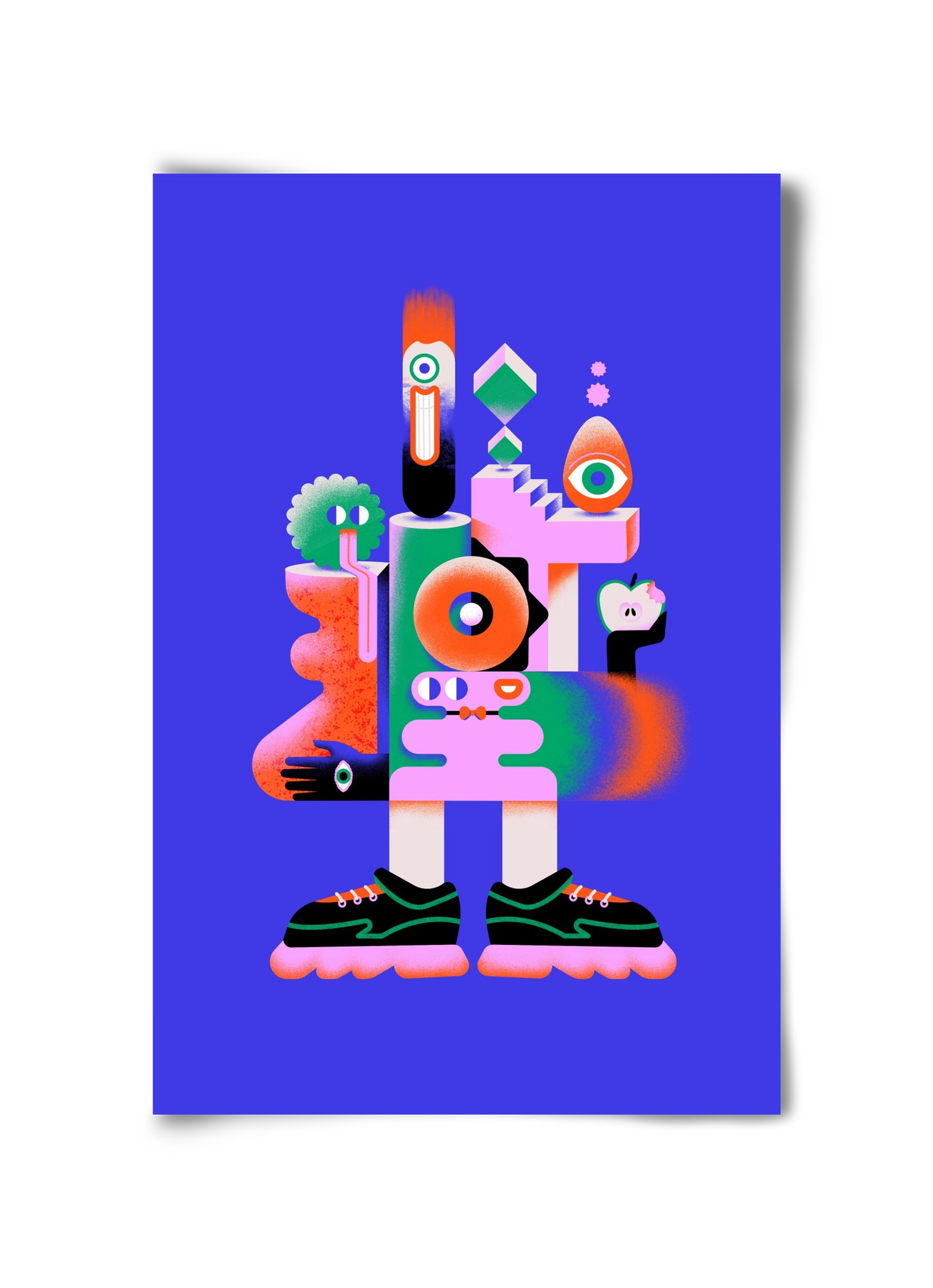 Abstract mecha, 30x45 cm, Keret nélkül